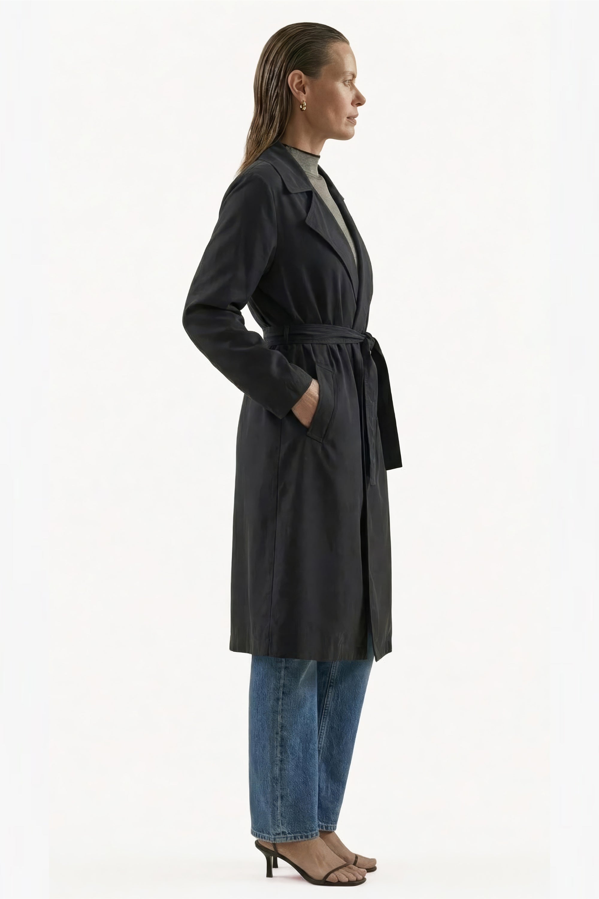 The Silver Lining Sandwashed Trench Coat