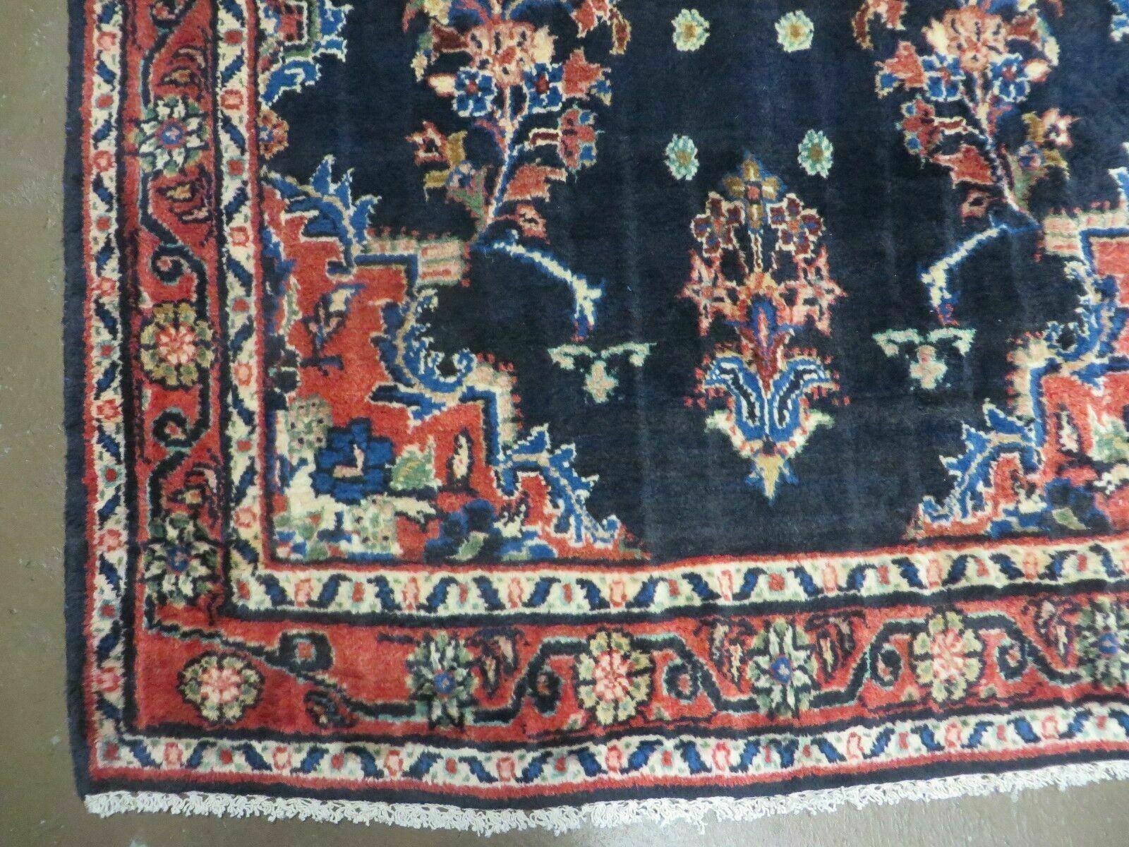 Persian Runner Rug 4x11 | Navy Blue Antique Lilihan Runner