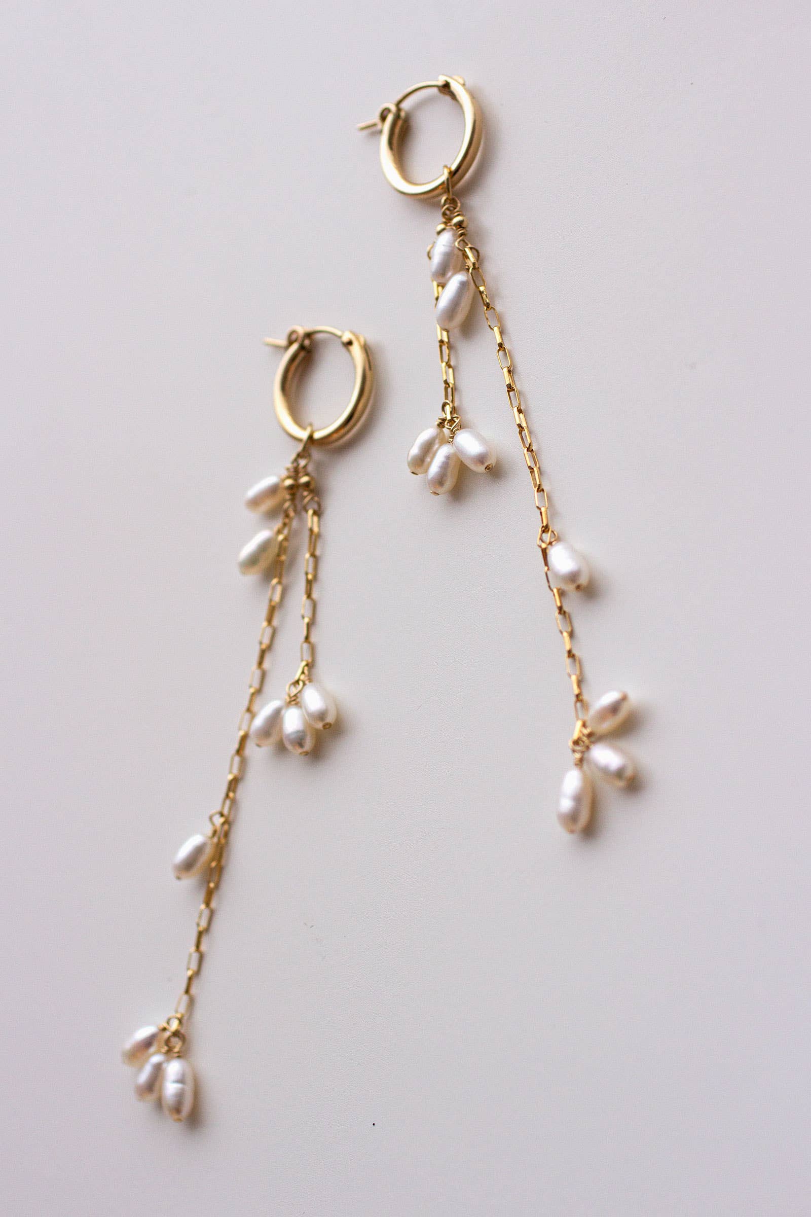 Falling Petals Mini Hoop Earrings
