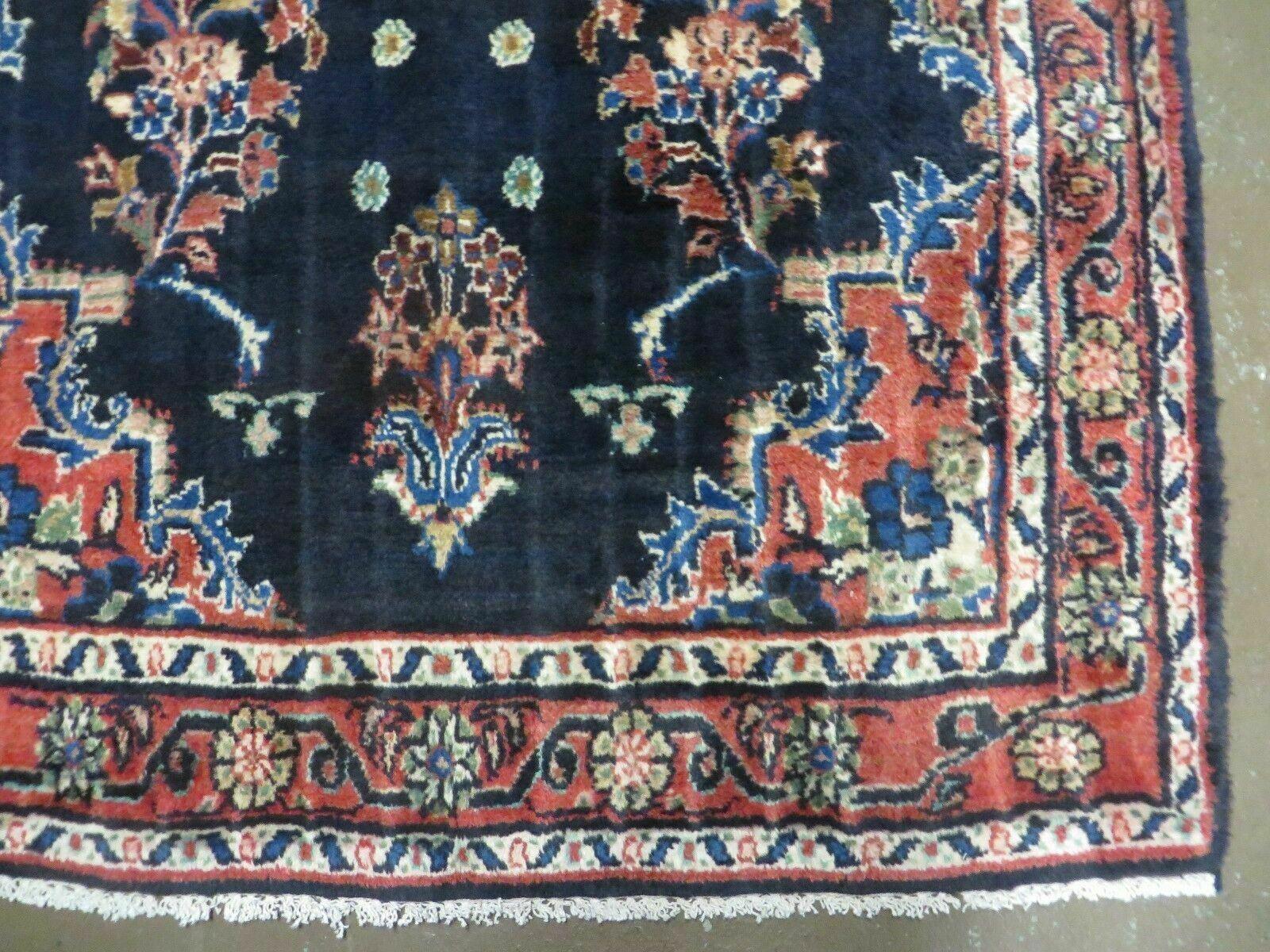 Persian Runner Rug 4x11 | Navy Blue Antique Lilihan Runner