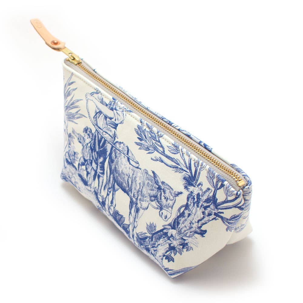 Vintage Toile Travel Clutch