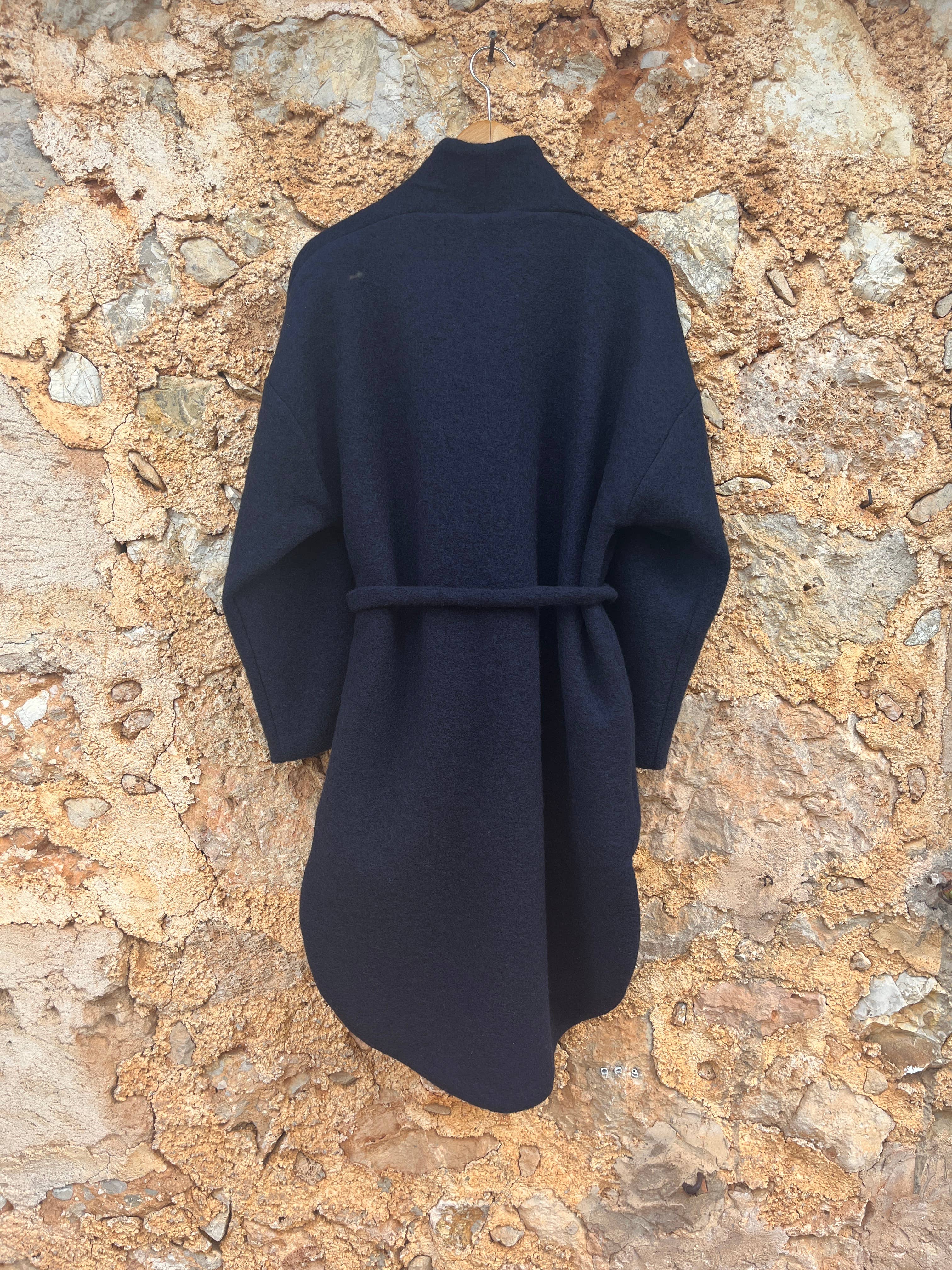 Cigala Coat in Blue Organic Wool