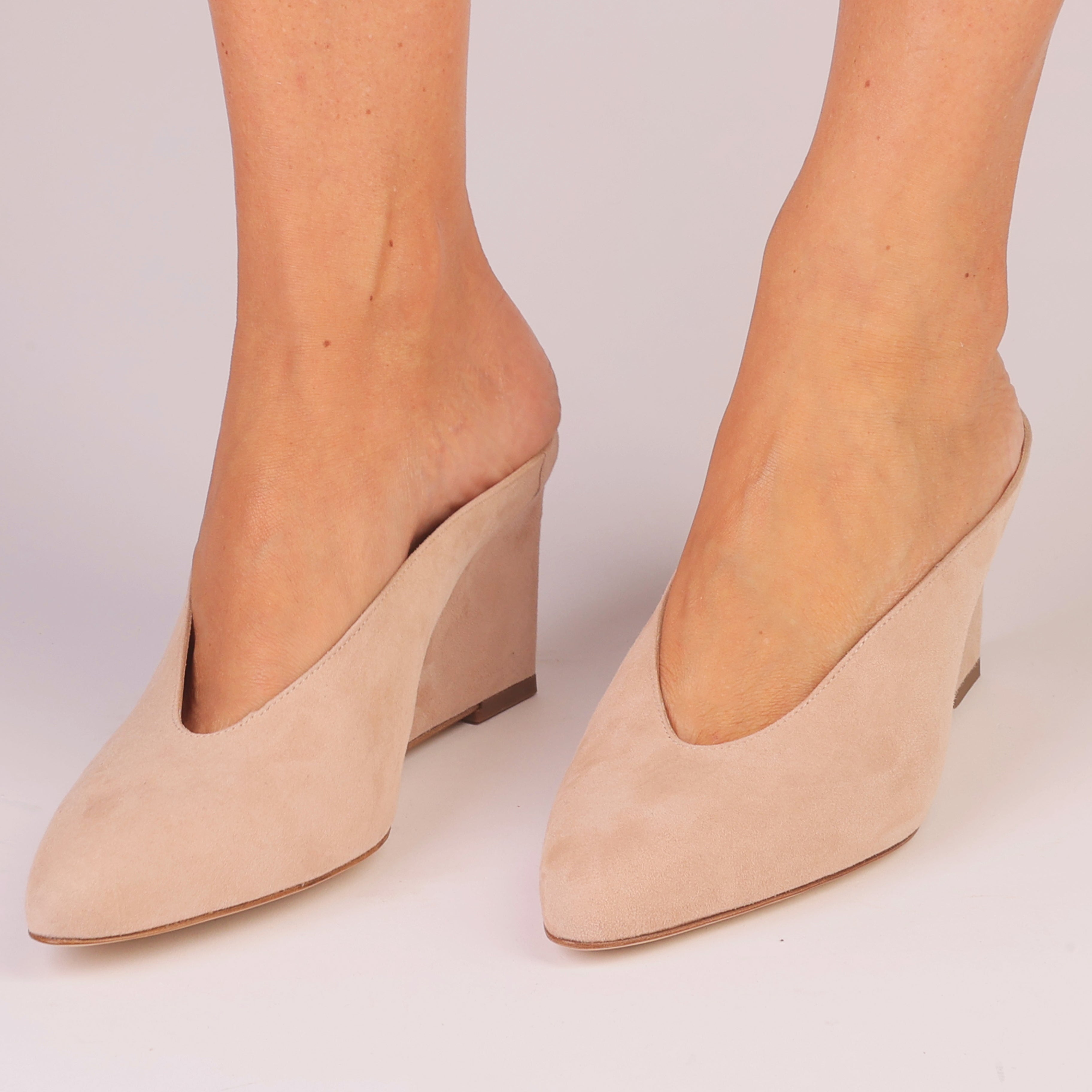 Étoile Wedge | Powder Suede Mule
