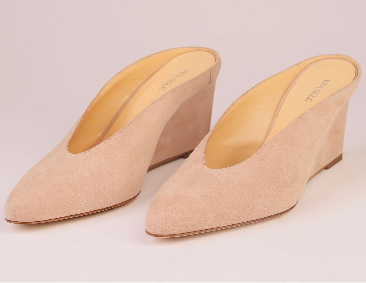 Étoile Wedge | Powder Suede Mule