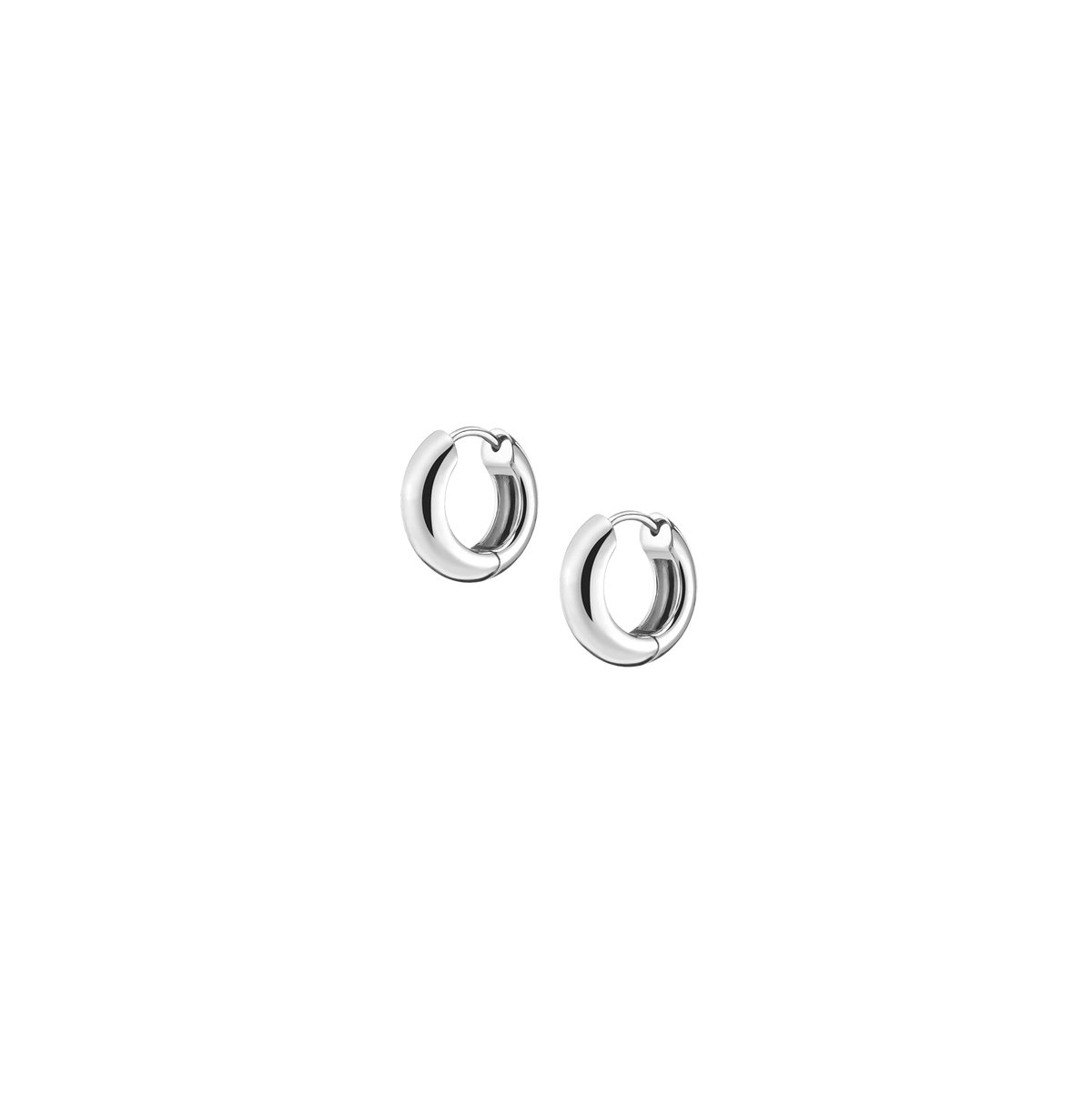 Small Chunky Hinged Hoop Earrings