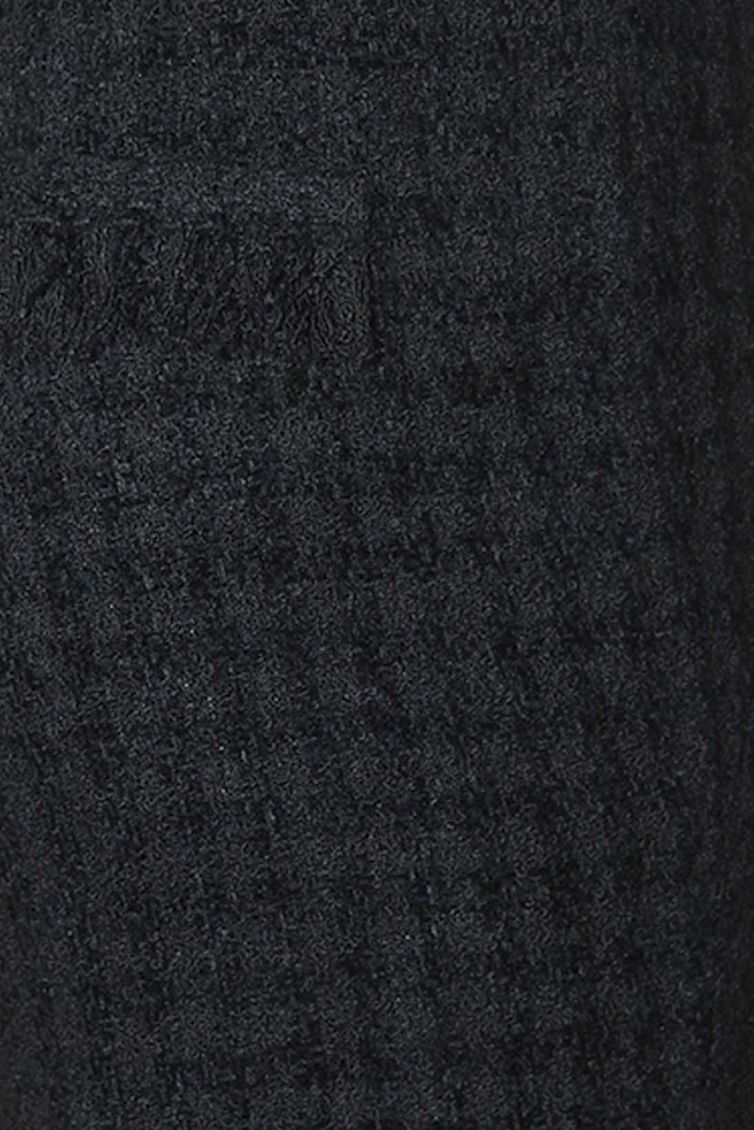 Dark gray skirt with a textured pattern on a white background