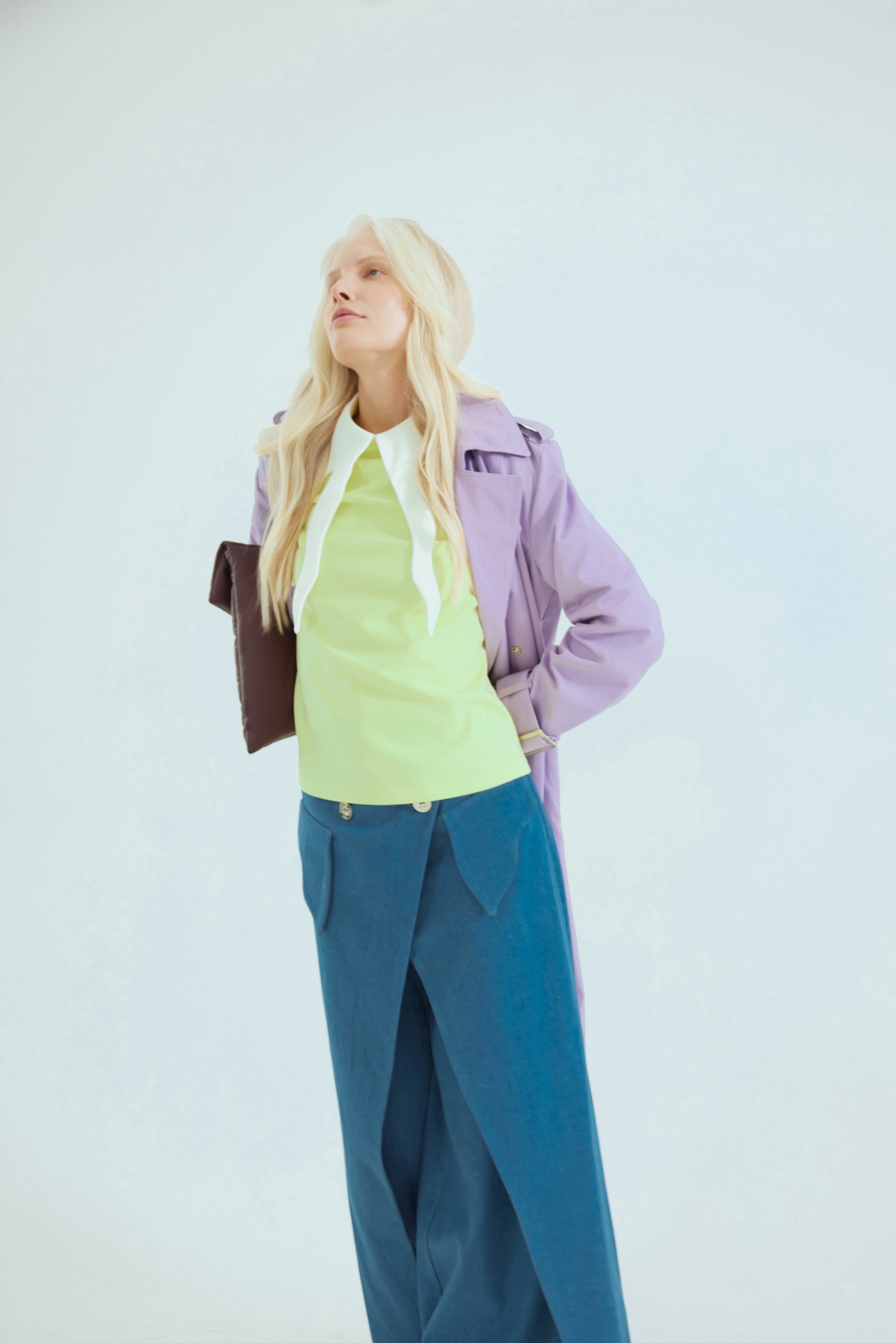 Belted Classic Longline Trench Coat | Lilac