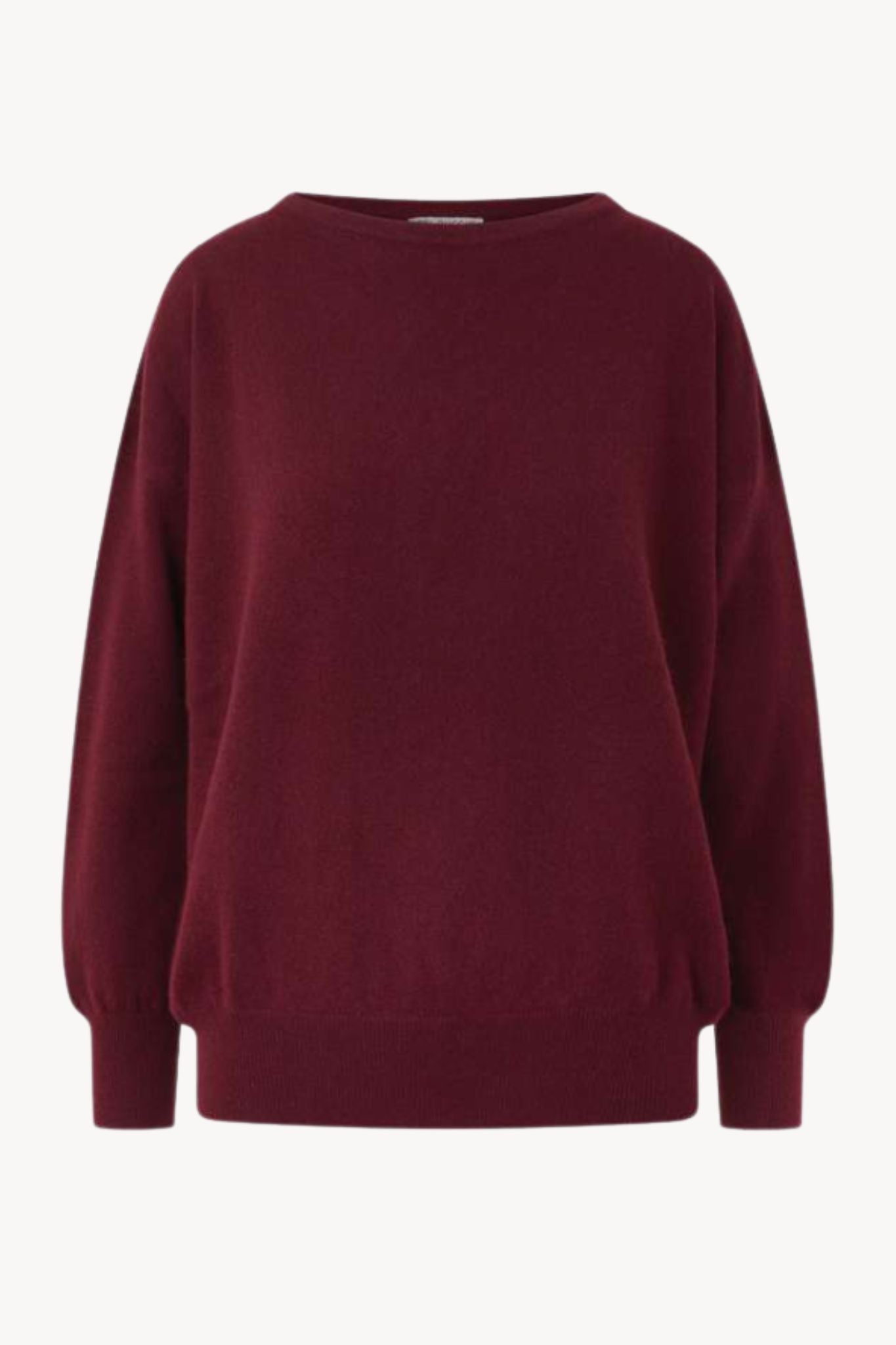 Boatneck Cashmere Sweater with Removable Collar