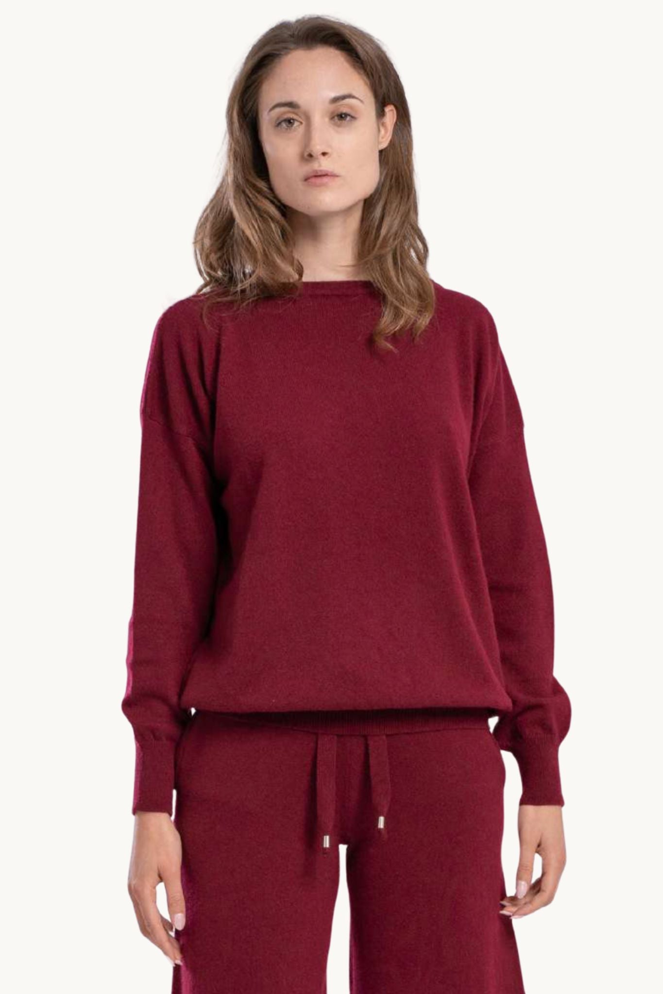 Boatneck Cashmere Sweater with Removable Collar