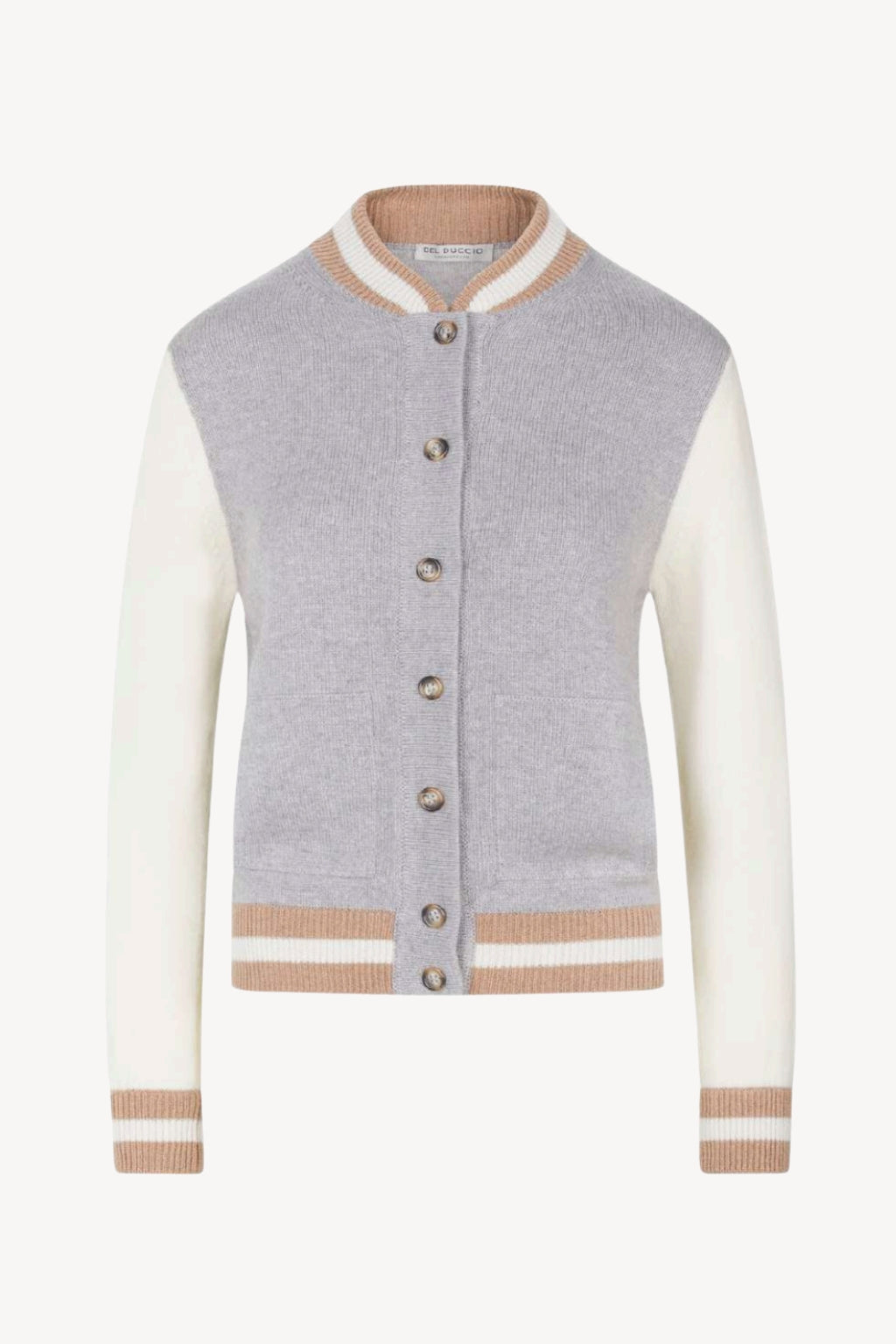 Cashmere Bomber with Buttons