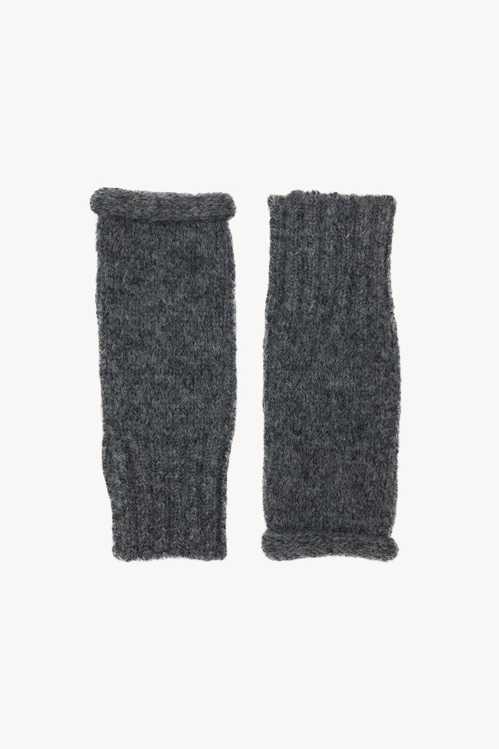 Charcoal Essential Knit Alpaca Gloves