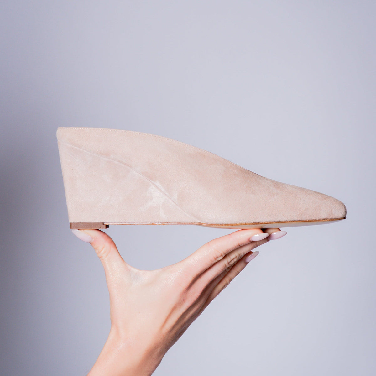 Étoile Wedge | Powder Suede Mule