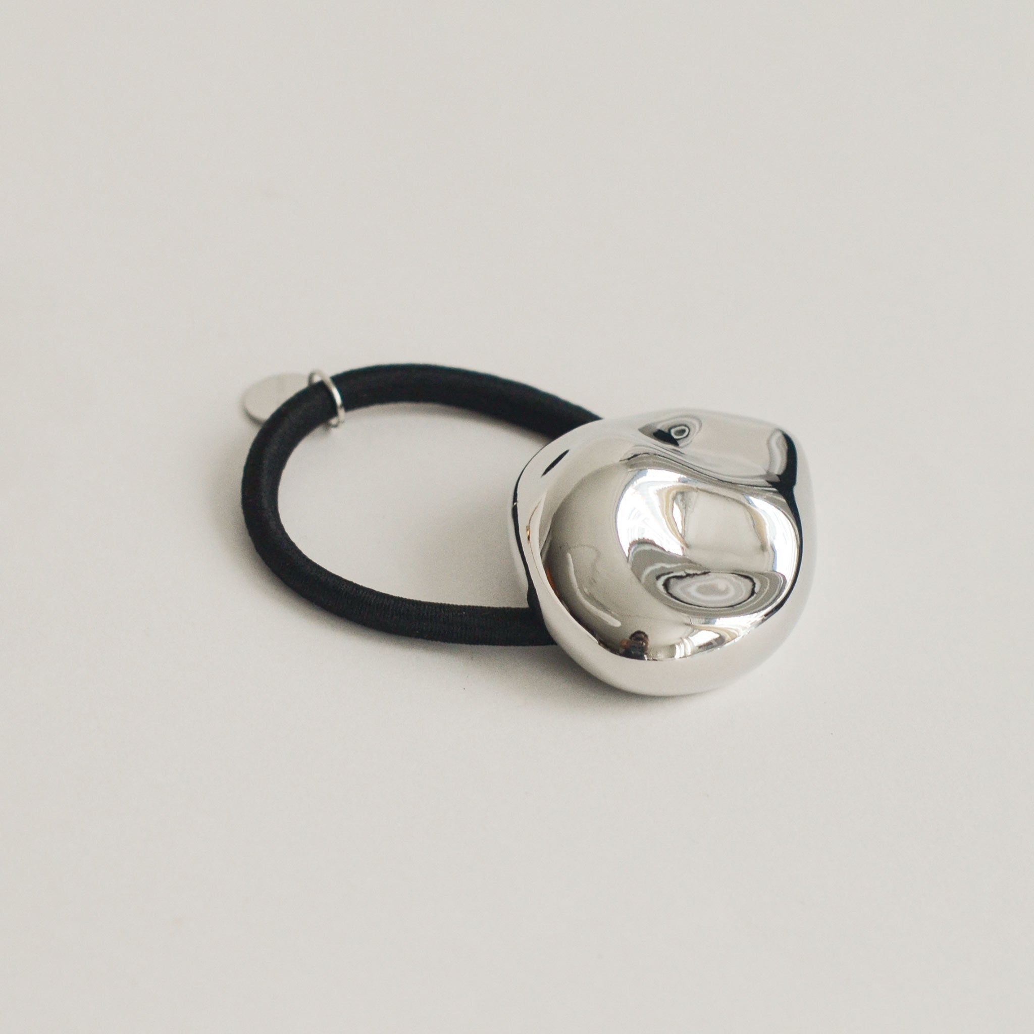 Large Pebble-Shaped Metal Hair Tie