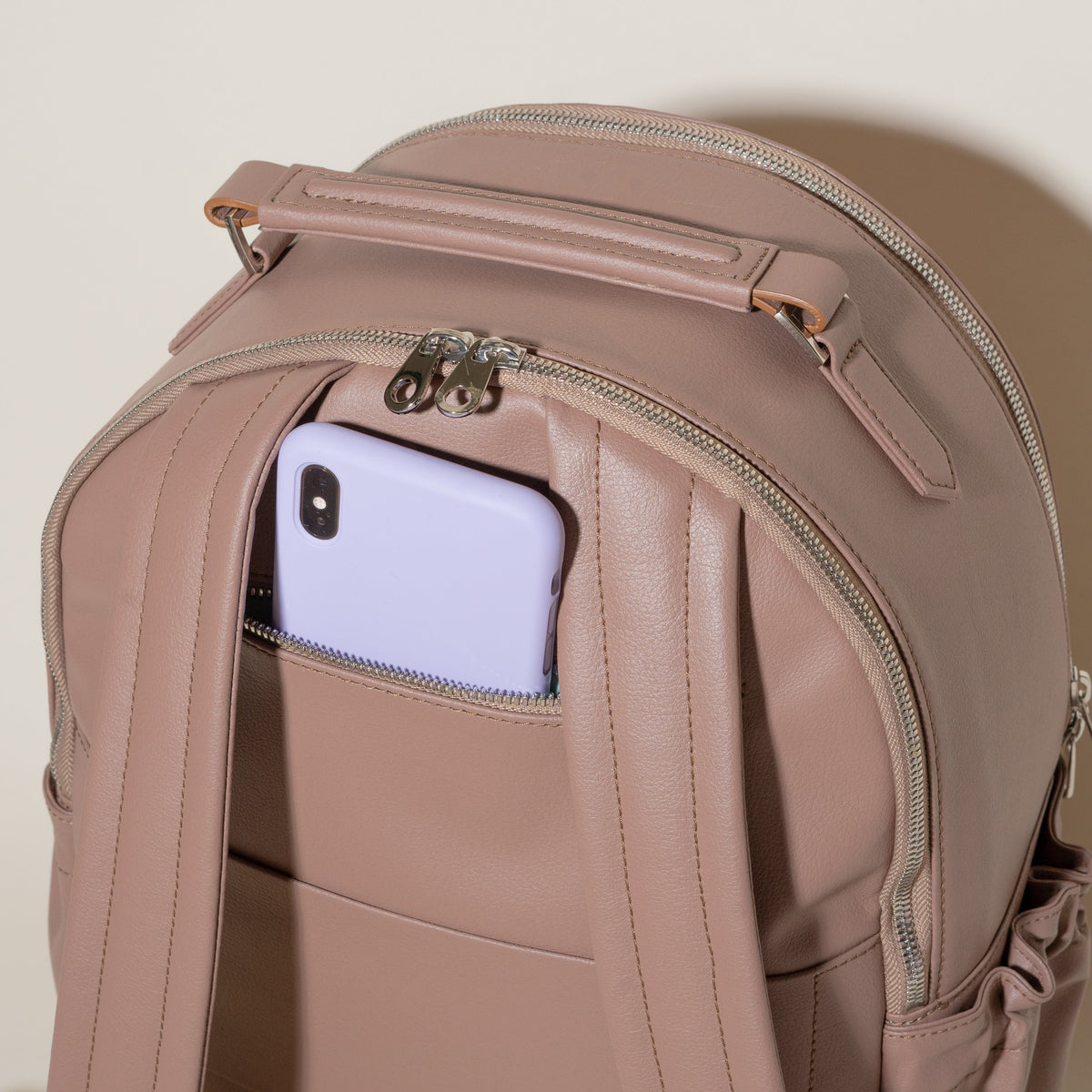 Alrie Vegan Dusty Rose Backpack Allégorie | Vegan Leather Bags | Consciously main image 3