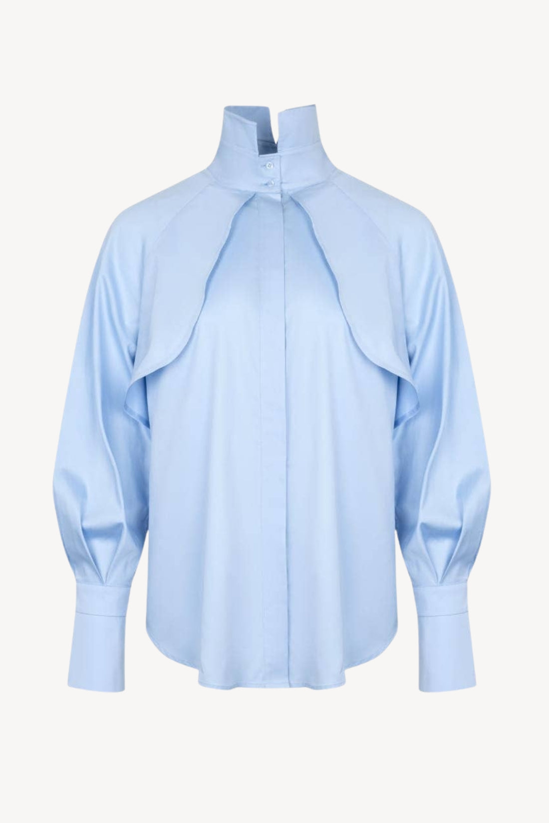 Diva Business Style Blue Organic Cotton Shirt