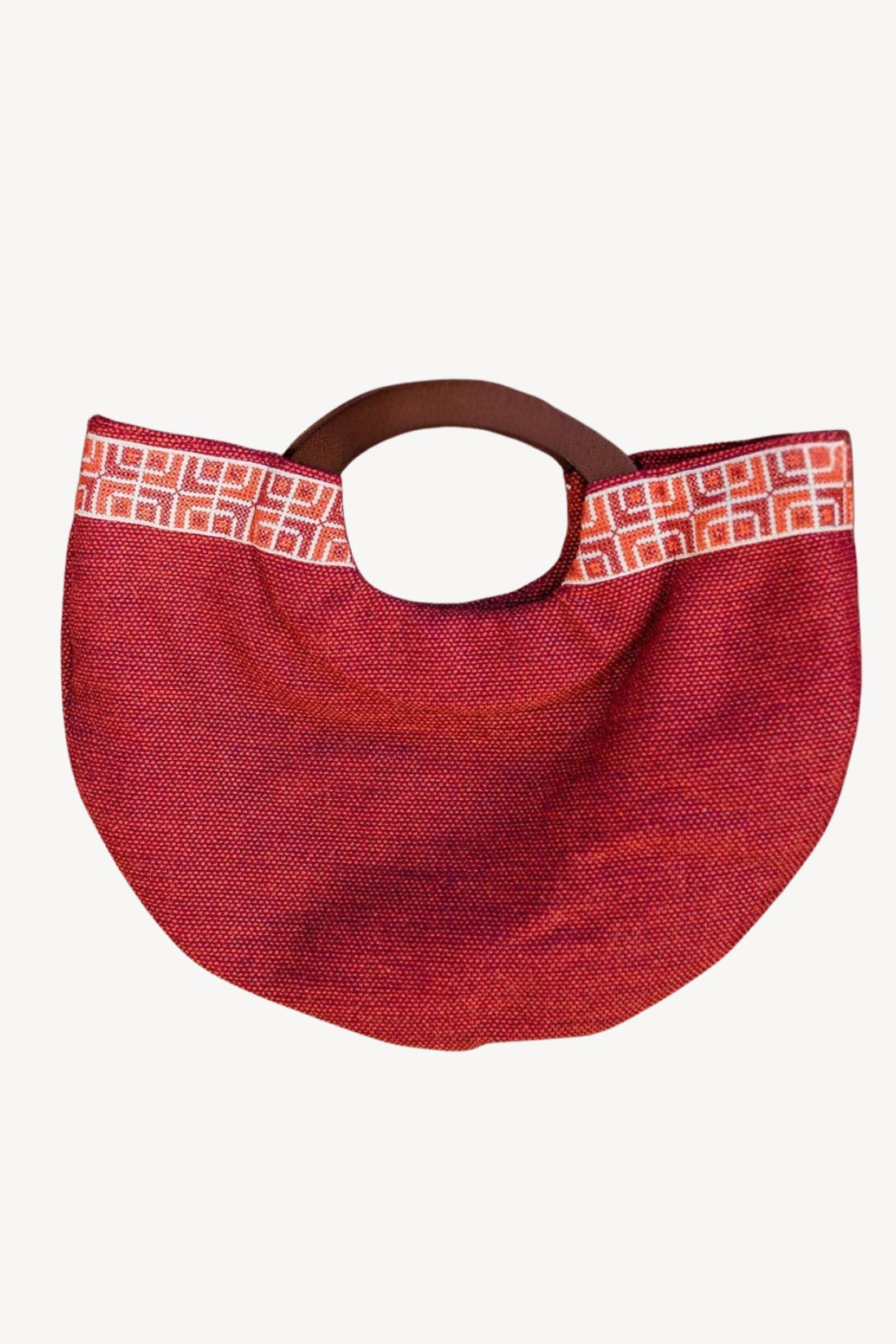 Handmade Half Moon Red Clutch