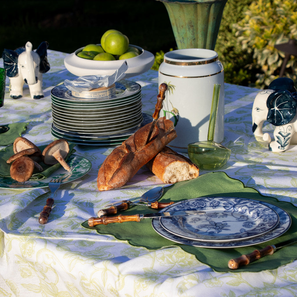Hand-painted Ceramic Embera and Nyala Elephants | Pair