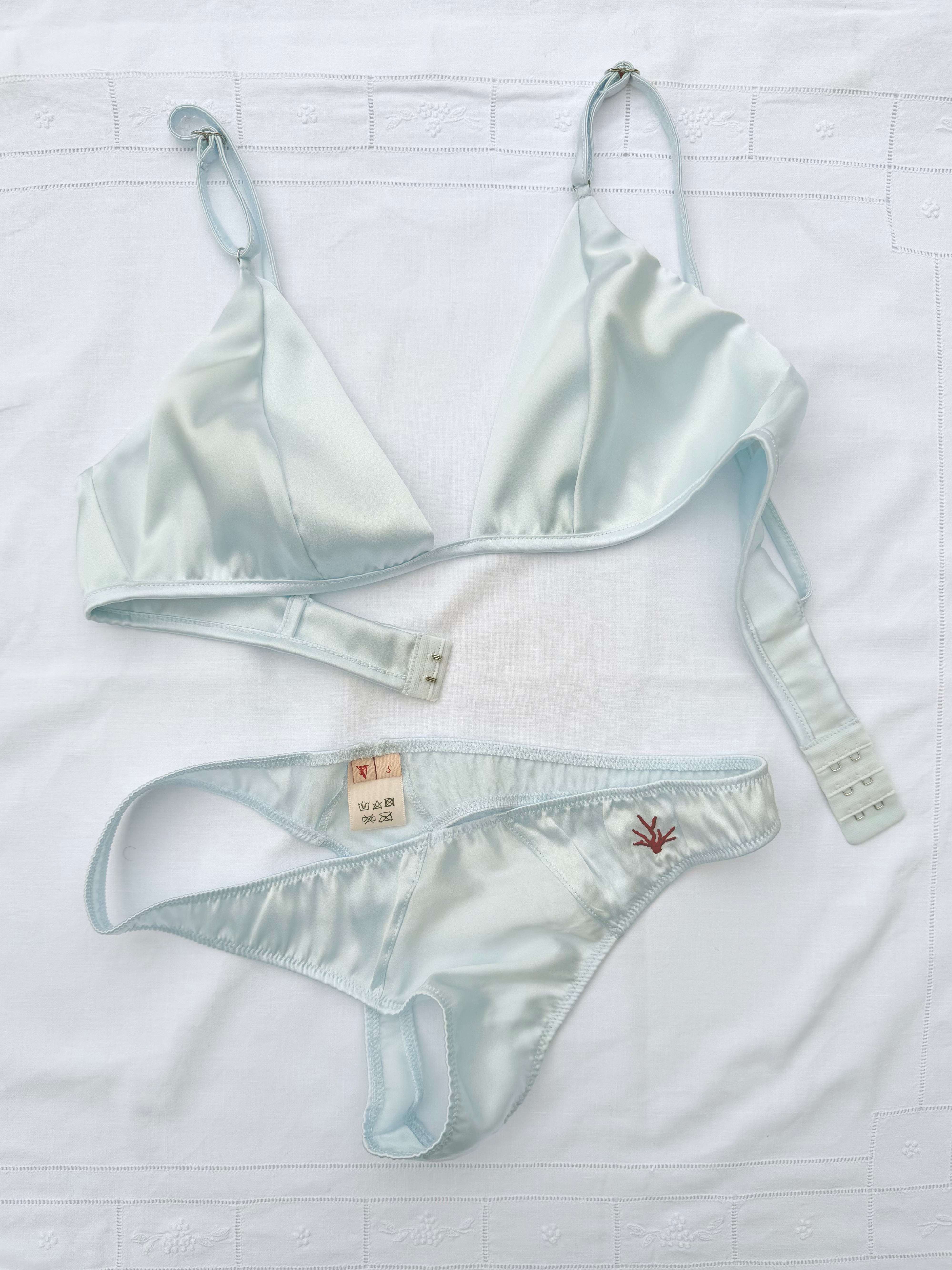 Amalia Silk Bralette | Mother of Pearl