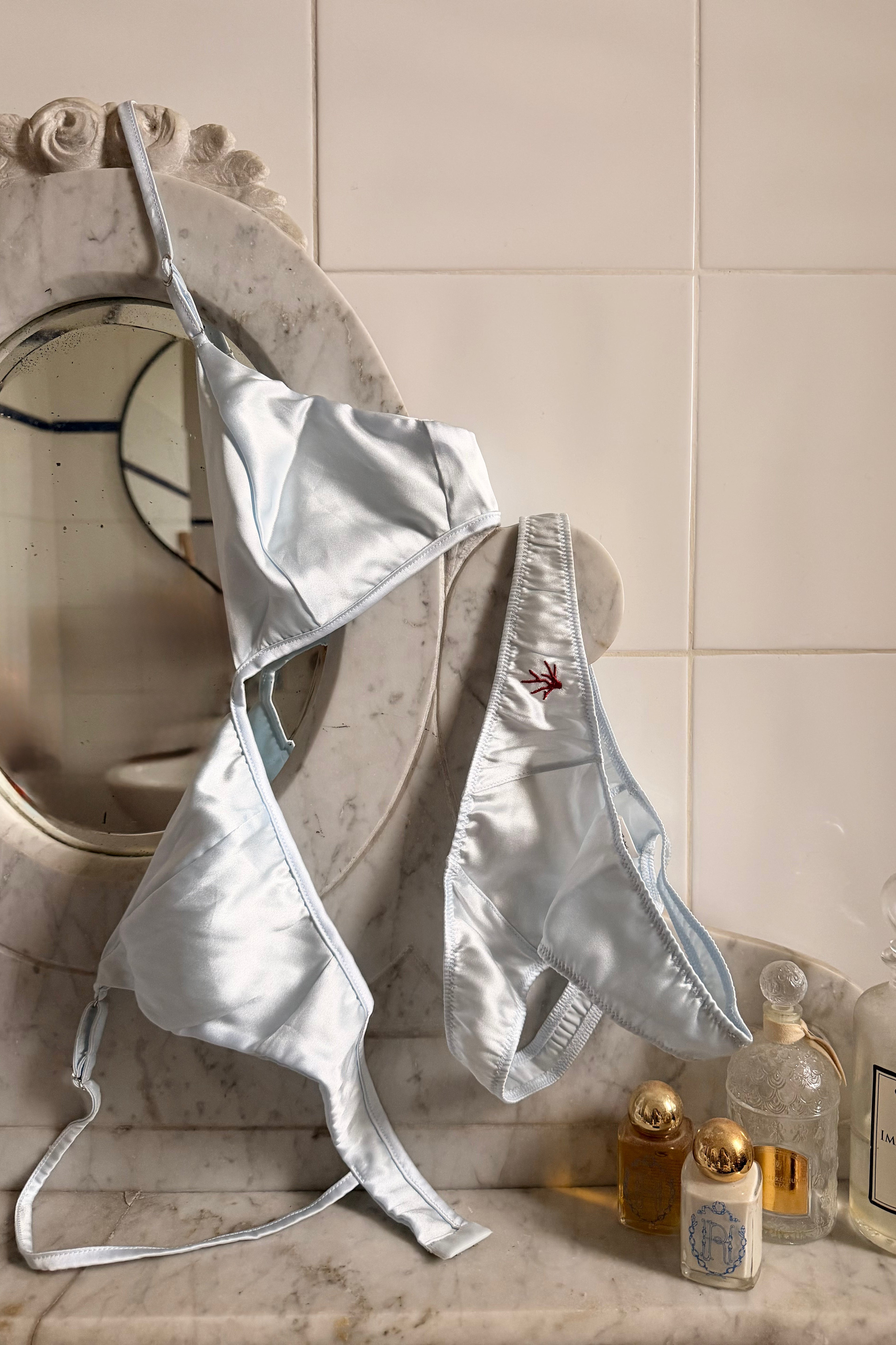 Amalia Silk Bralette | Mother of Pearl
