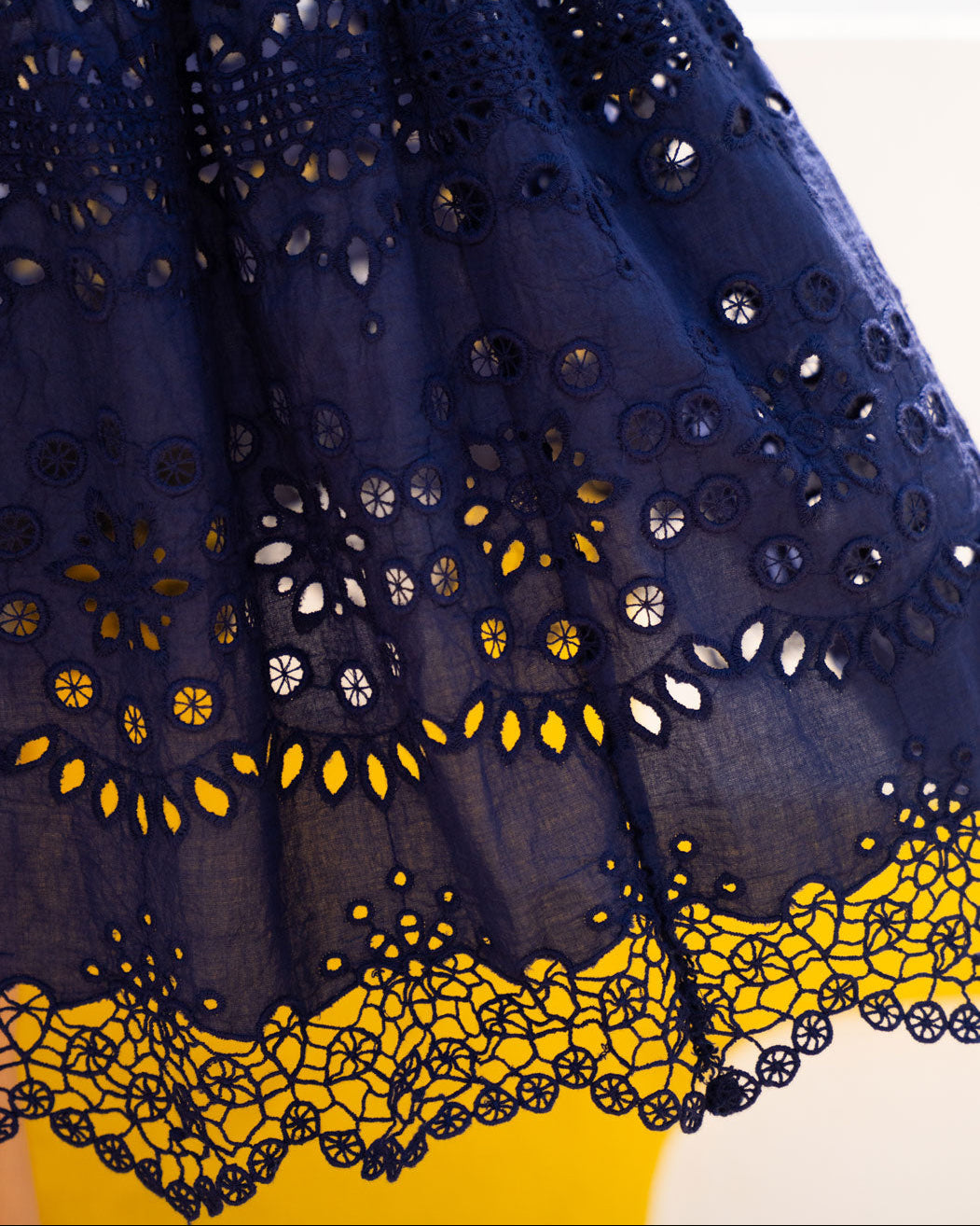 Sam Dress In Navy Calypso Eyelet
