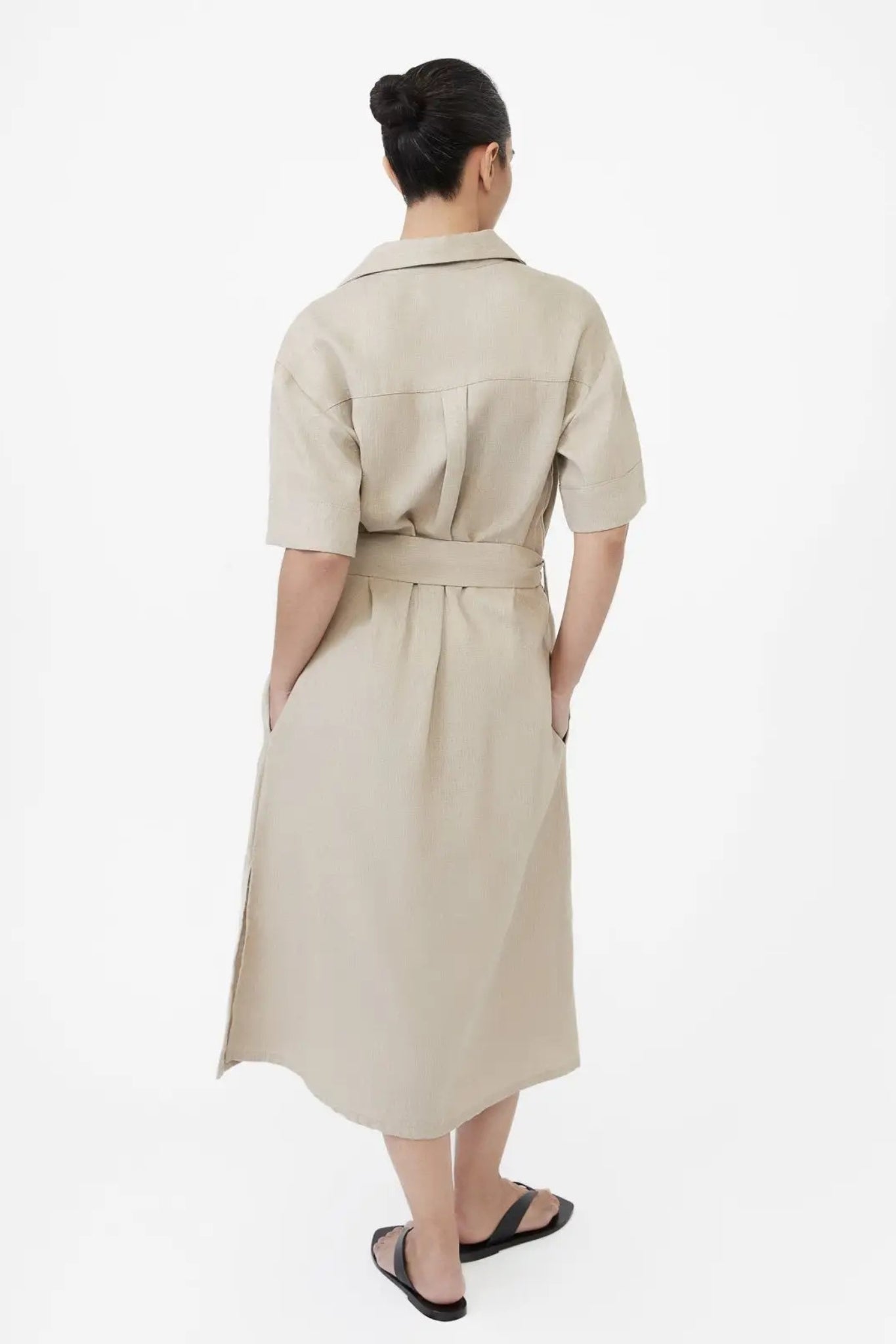 Linen Midi Shirtdress