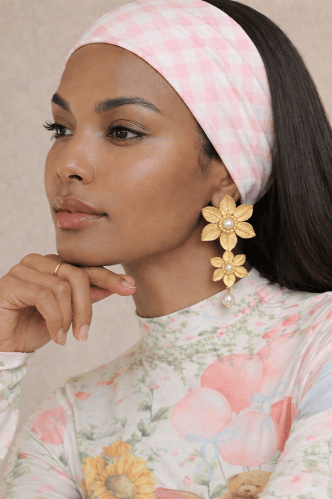 Magnolia Bloom Drop Earrings