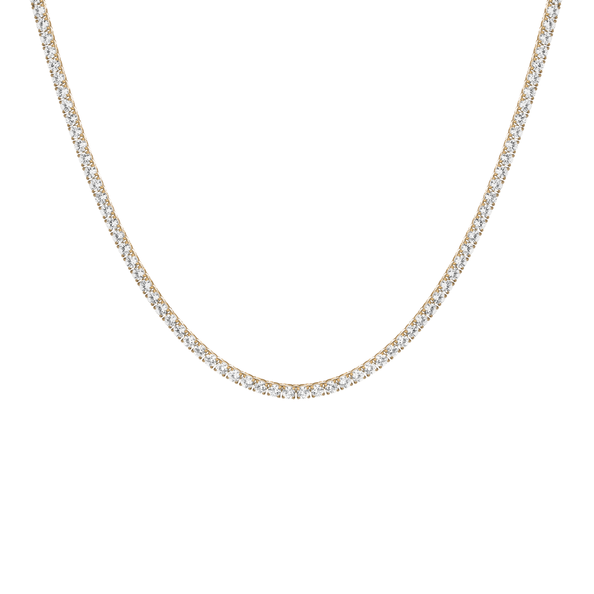 Unbreakable Lab Grown White Sapphire Tennis Necklace