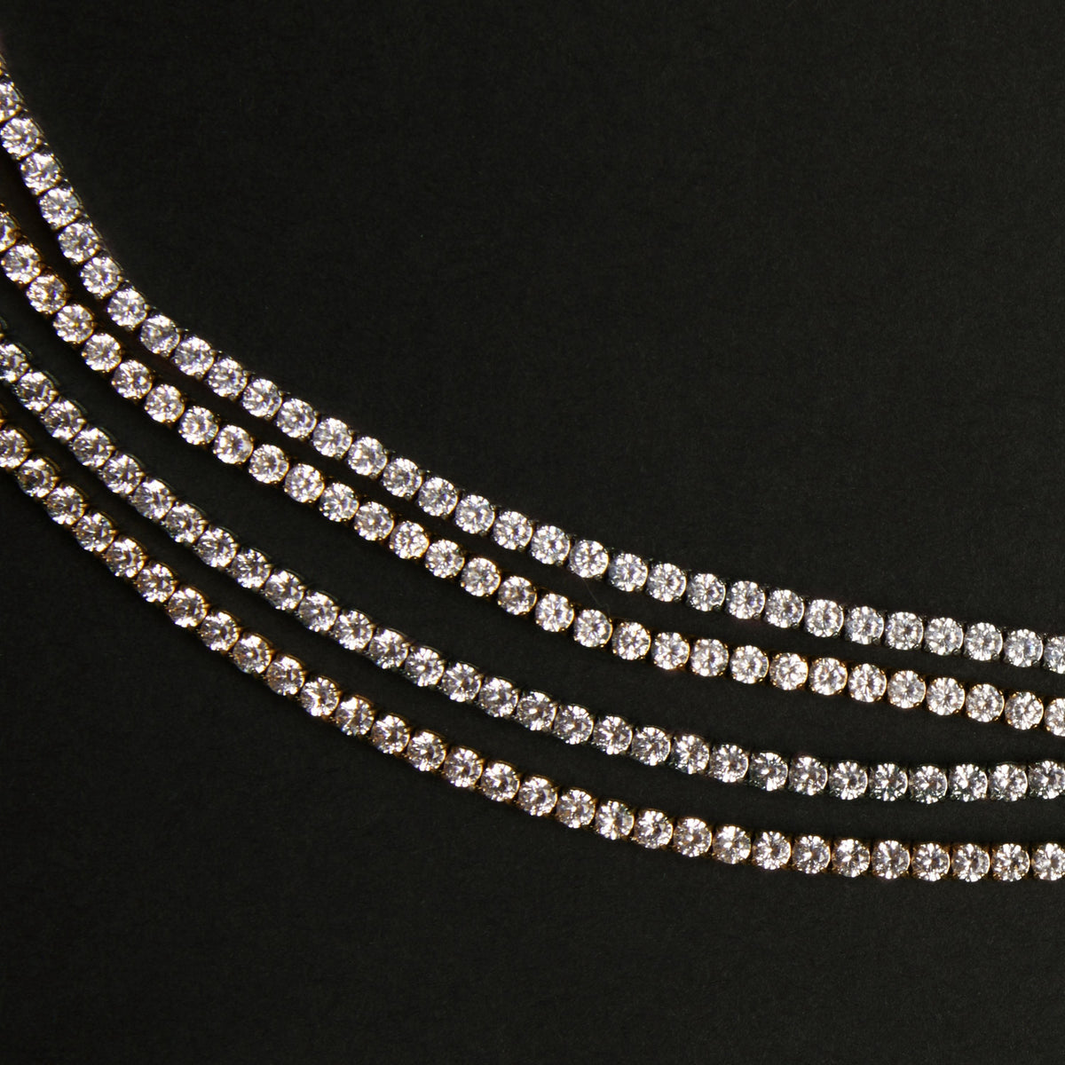 Unbreakable Lab Grown White Sapphire Tennis Necklace