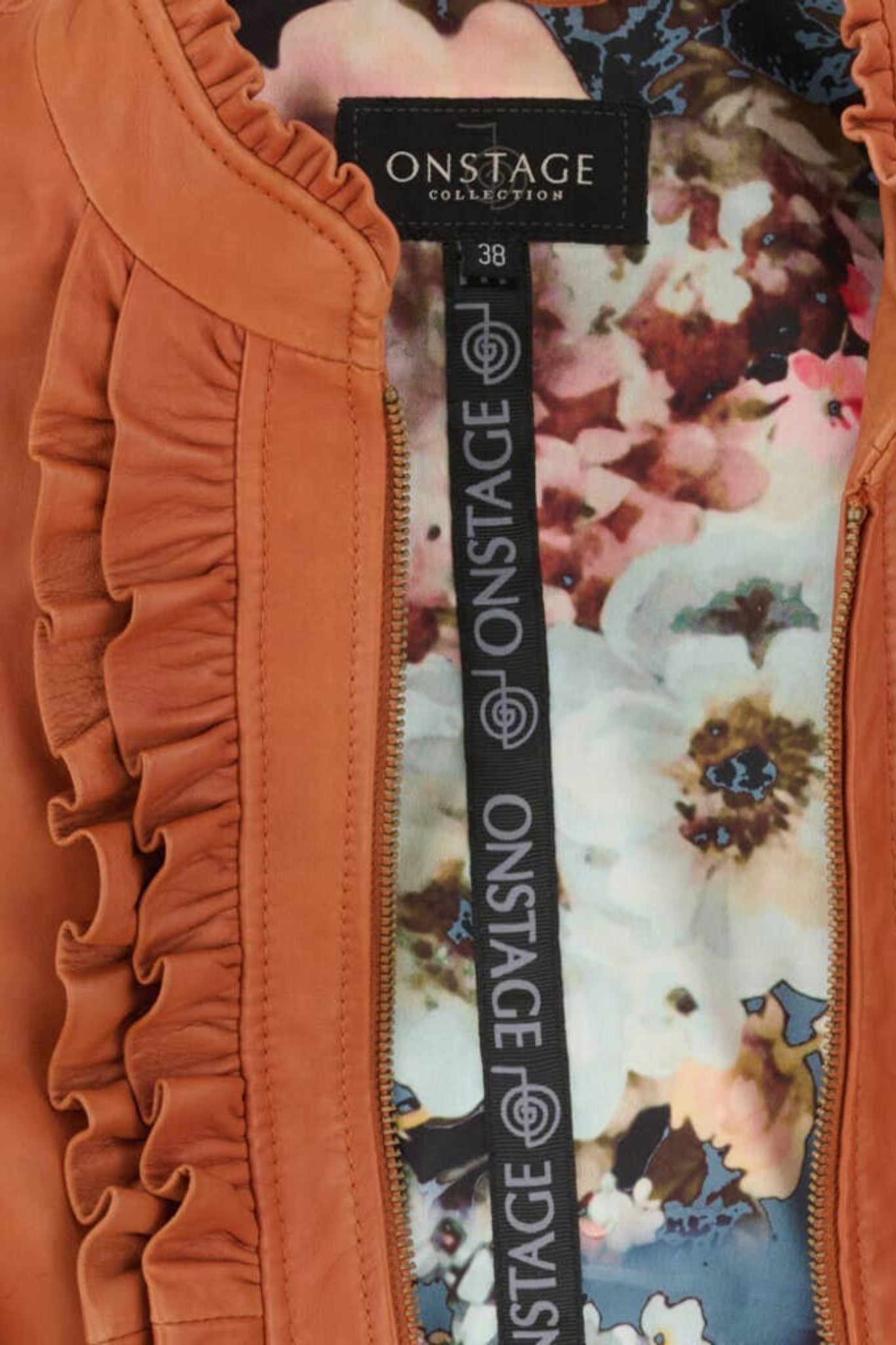 Ruffled Leather Jacket