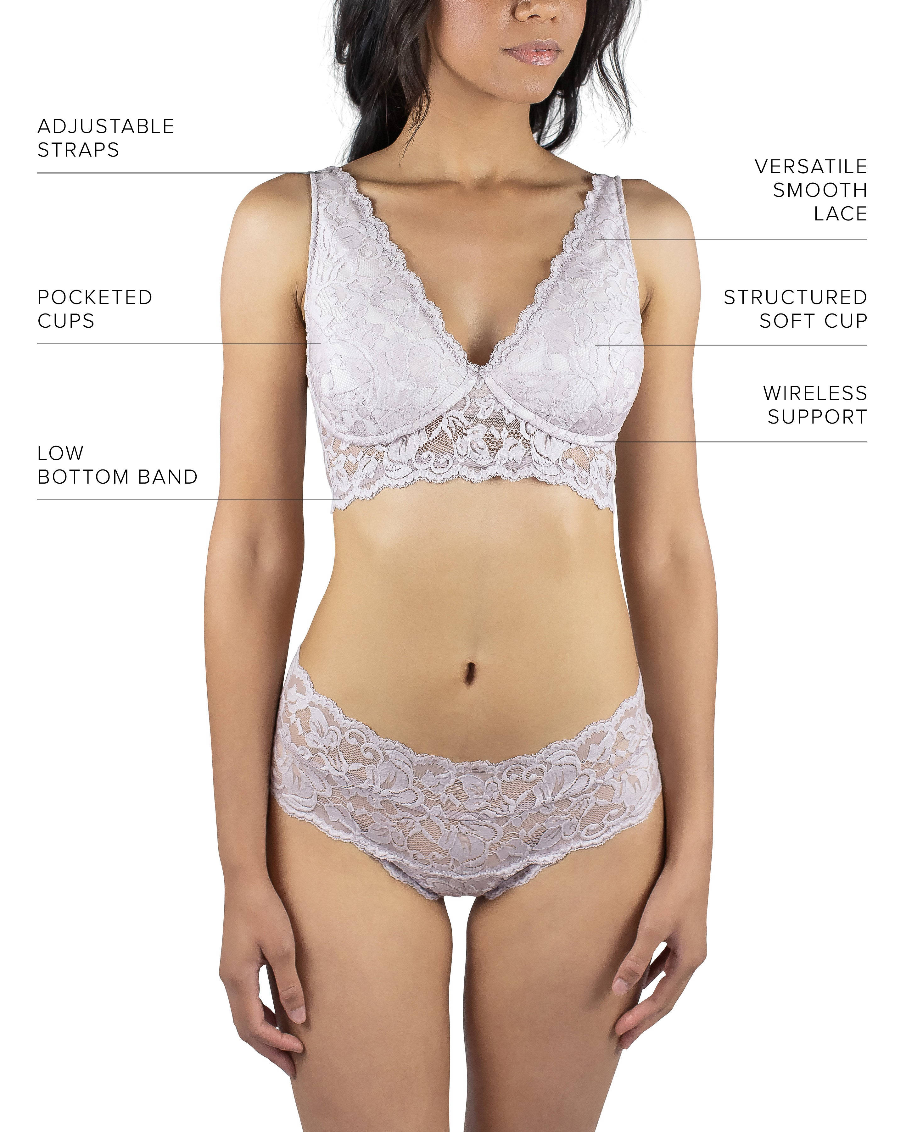 Vela Wireless Bra | Mauve