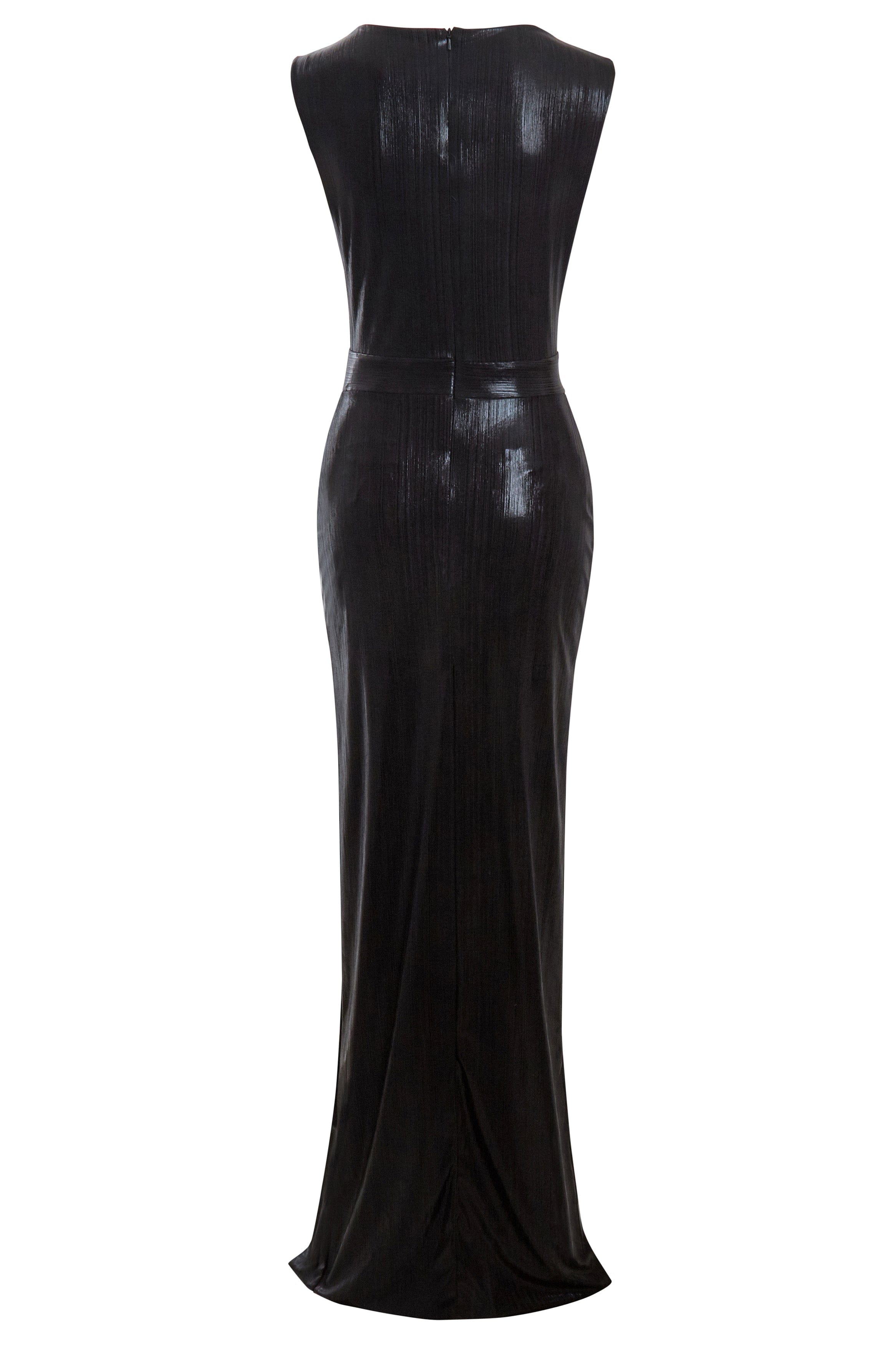 Moss Black Cut-Out Gown