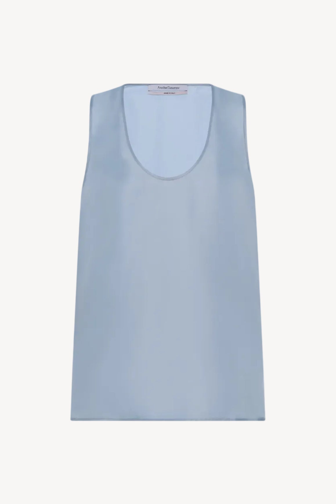 Light blue tank top on a white background