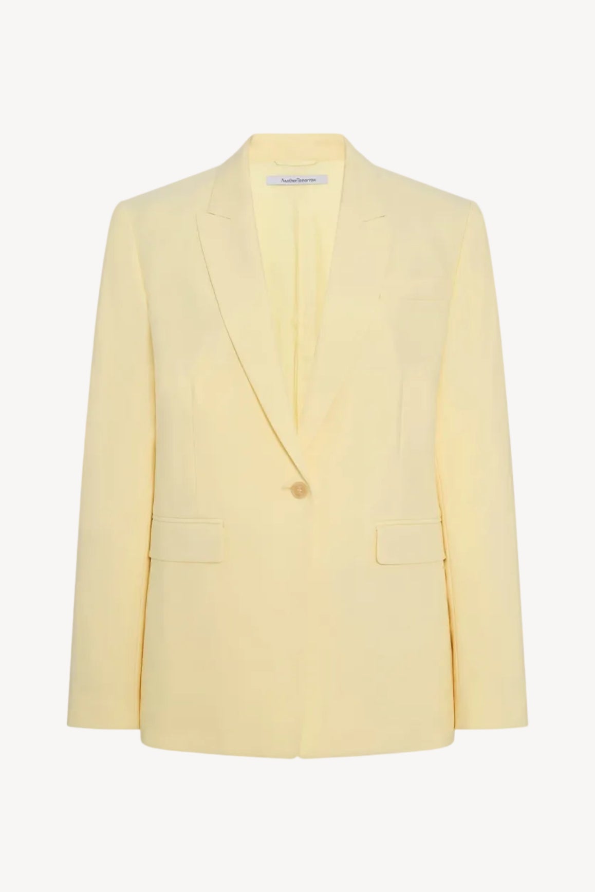 Yellow blazer on a white background