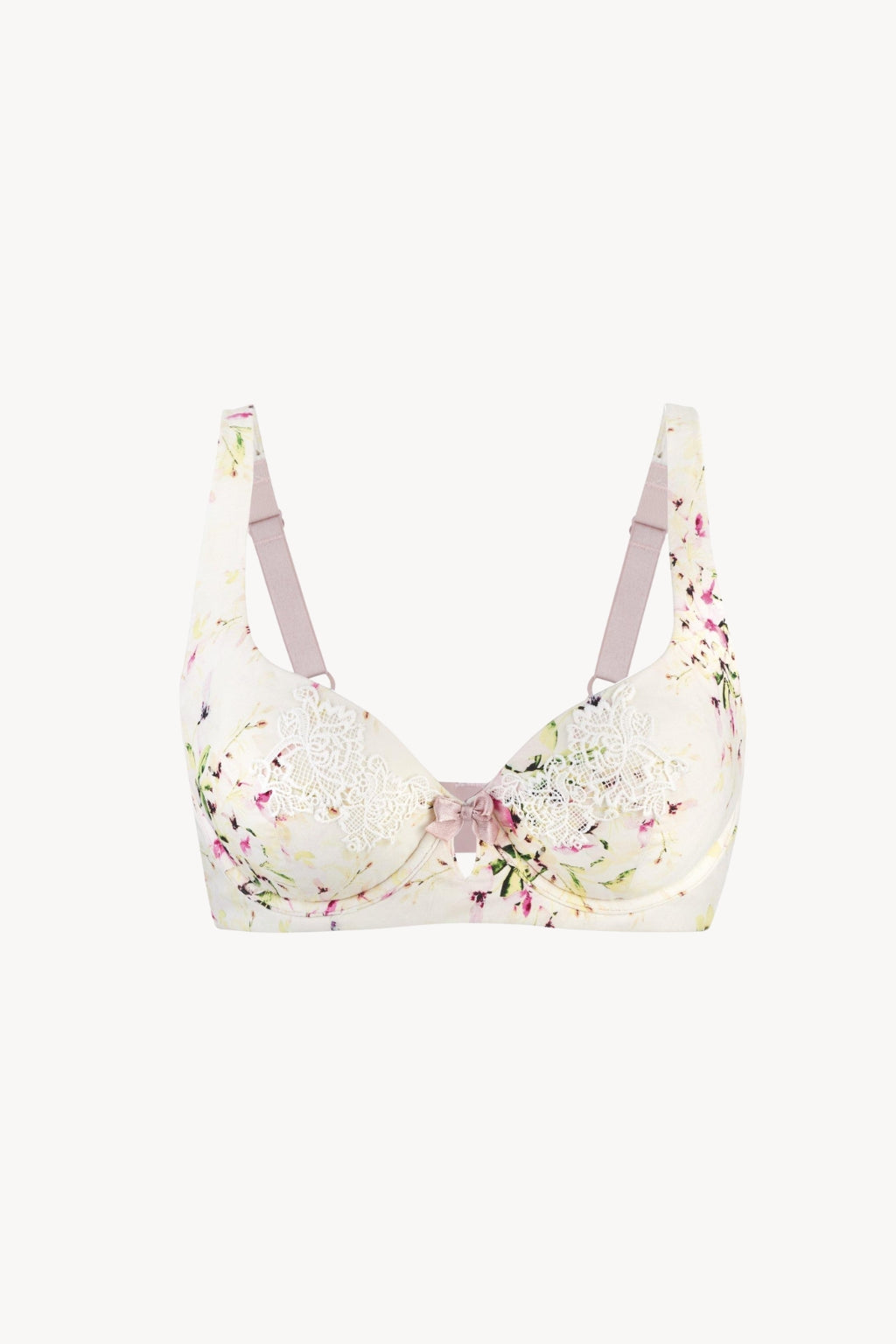 Sunbleached Floral Silk & Organic Cotton Supportive Bra