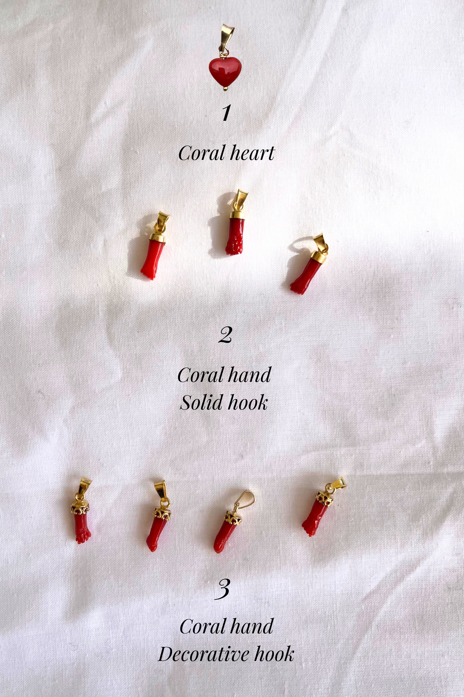 Coral Pendants