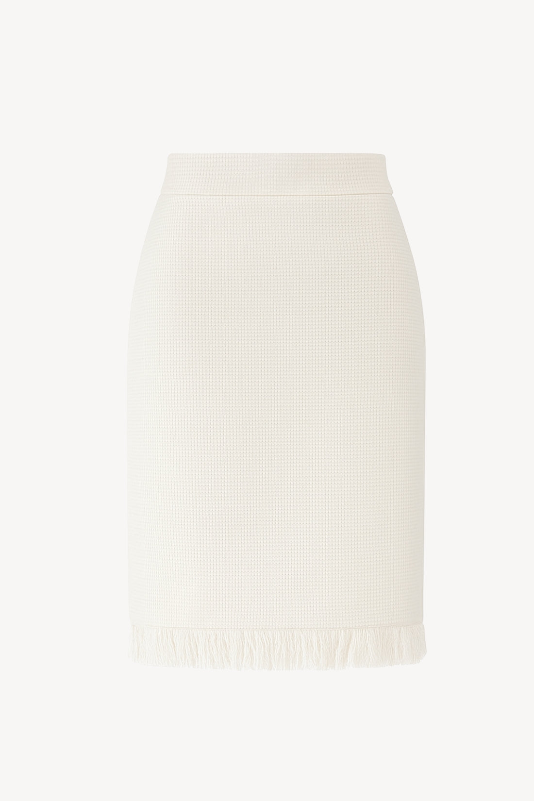 Luxe White Mini Tweed Skirt