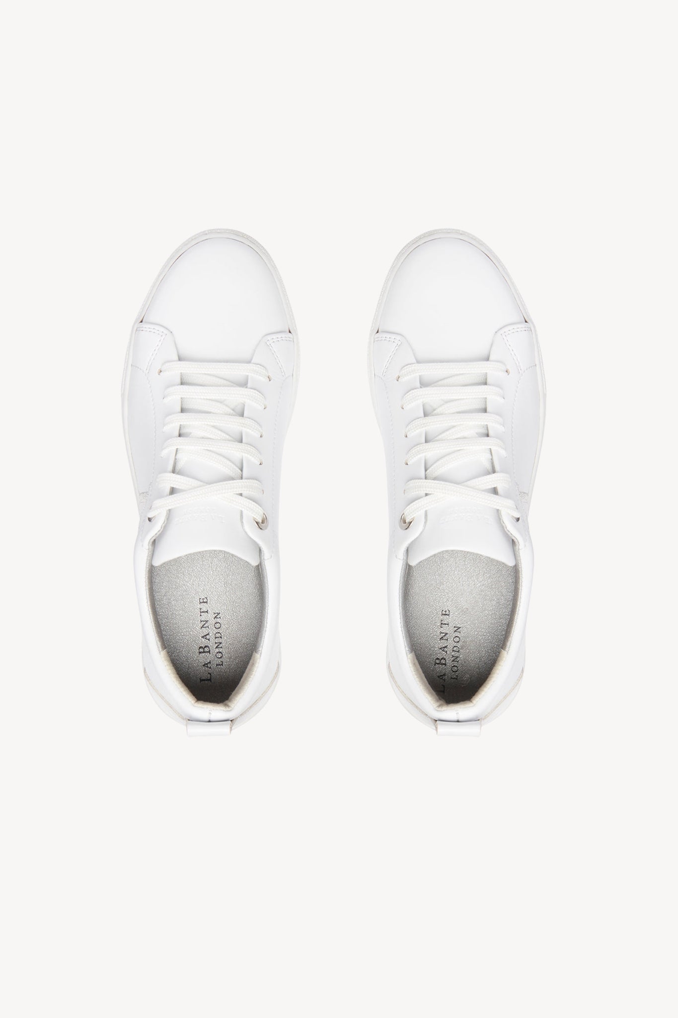LB White Apple Leather Sneakers