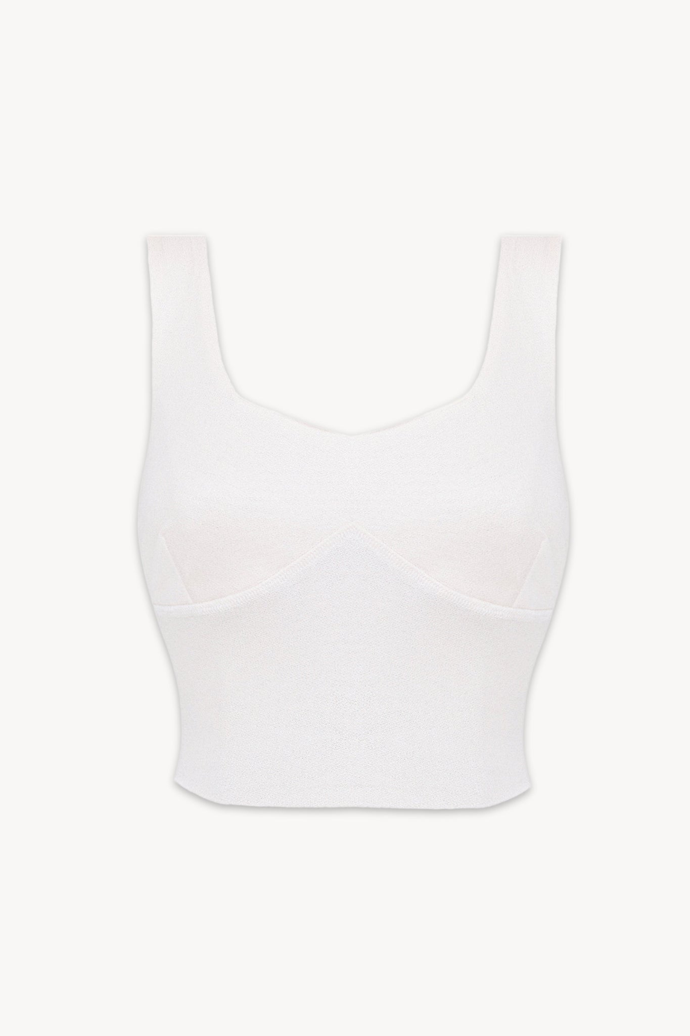 White Silk Sports Bra