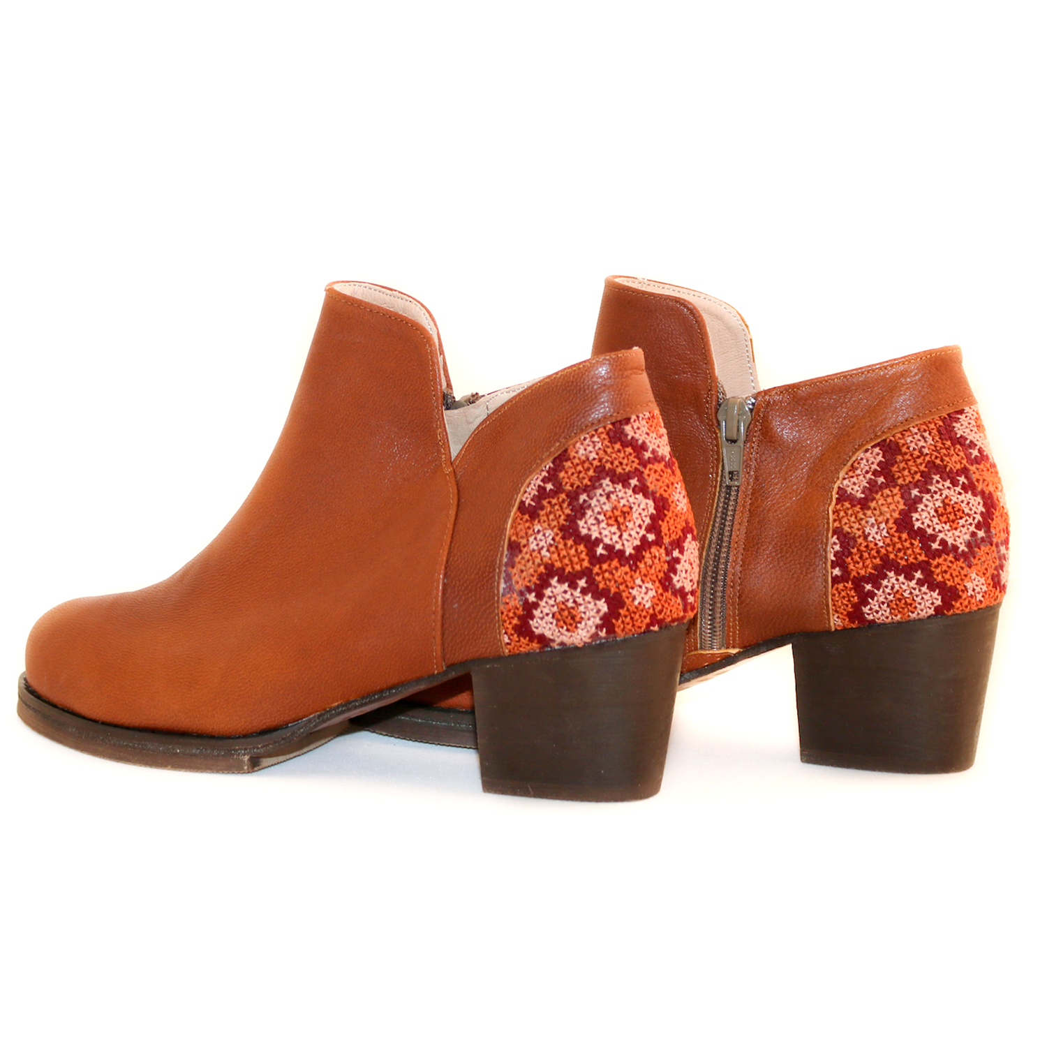 Flowers Ankle Boot in Brown