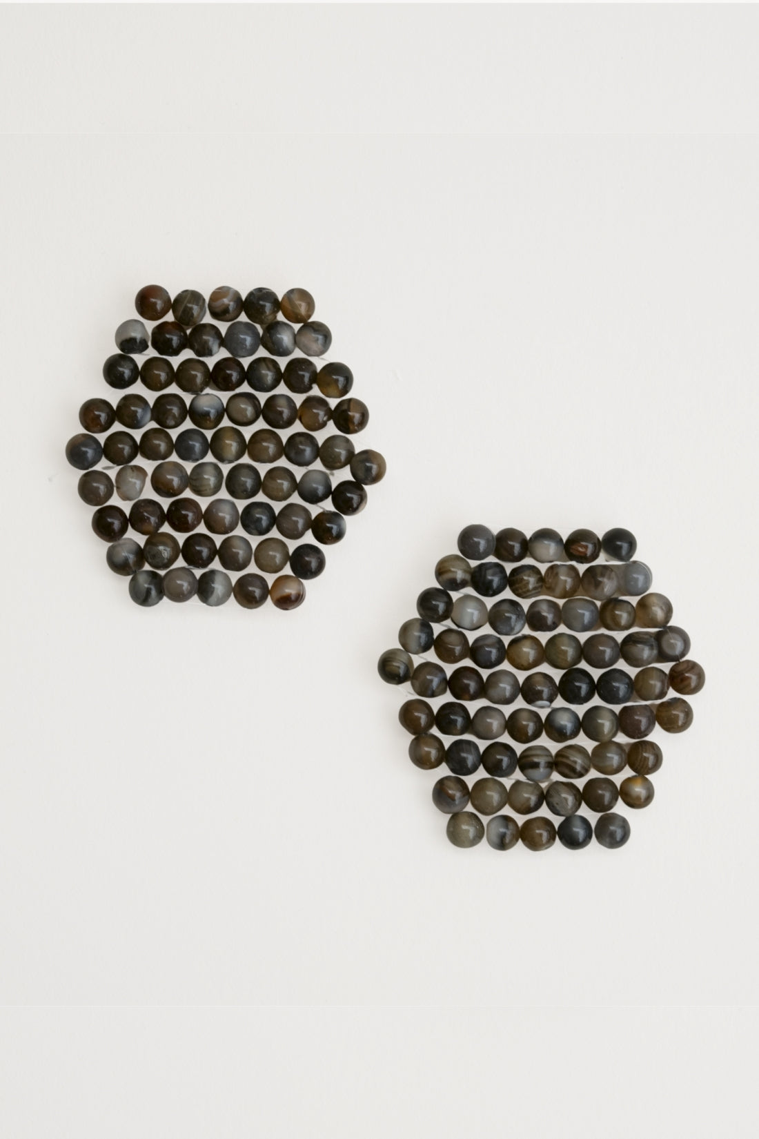 Natural Agate Stone Eye Patches | Dark
