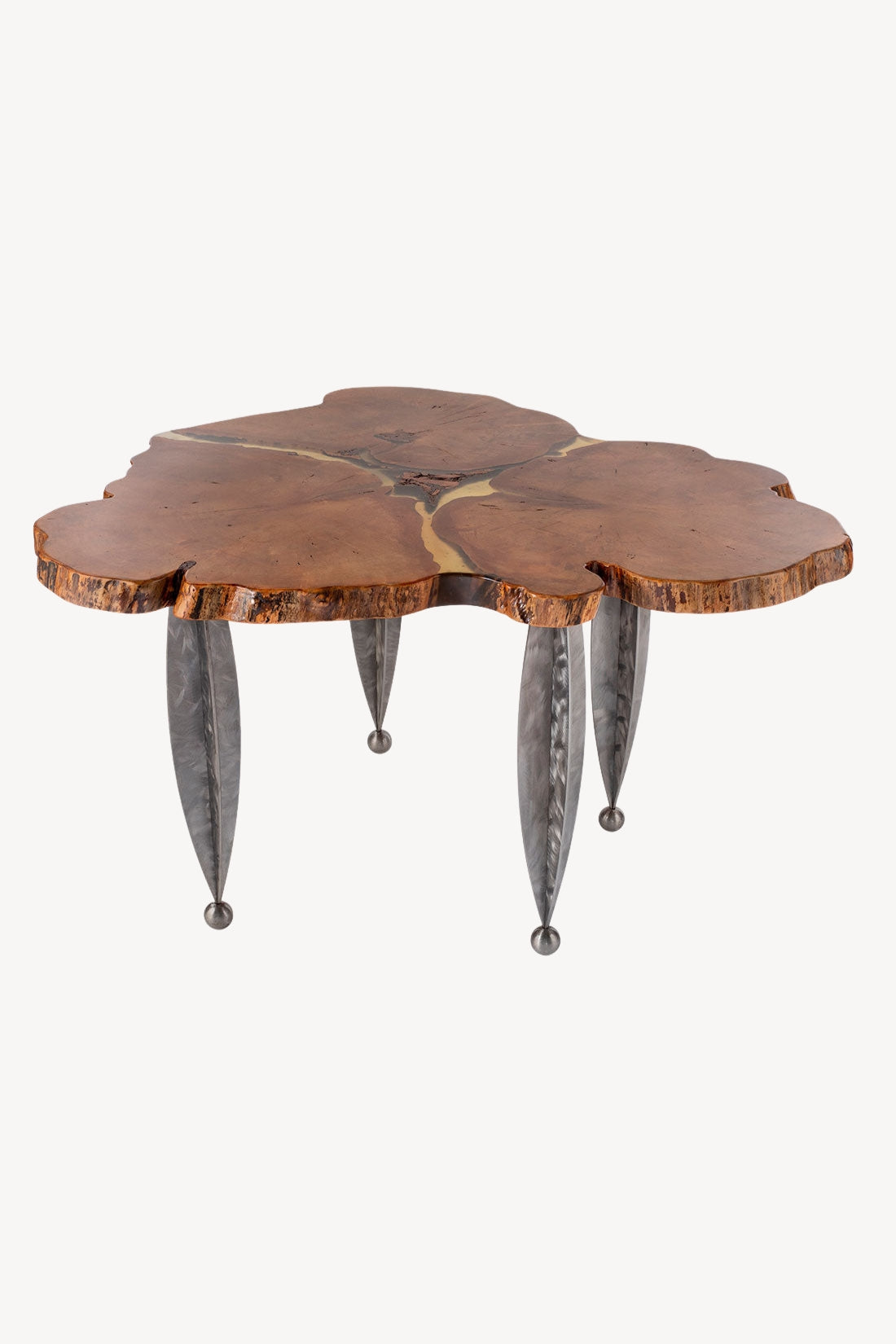 3 Heart Red Ambrosia Maple Table w/ Starfruit Legs