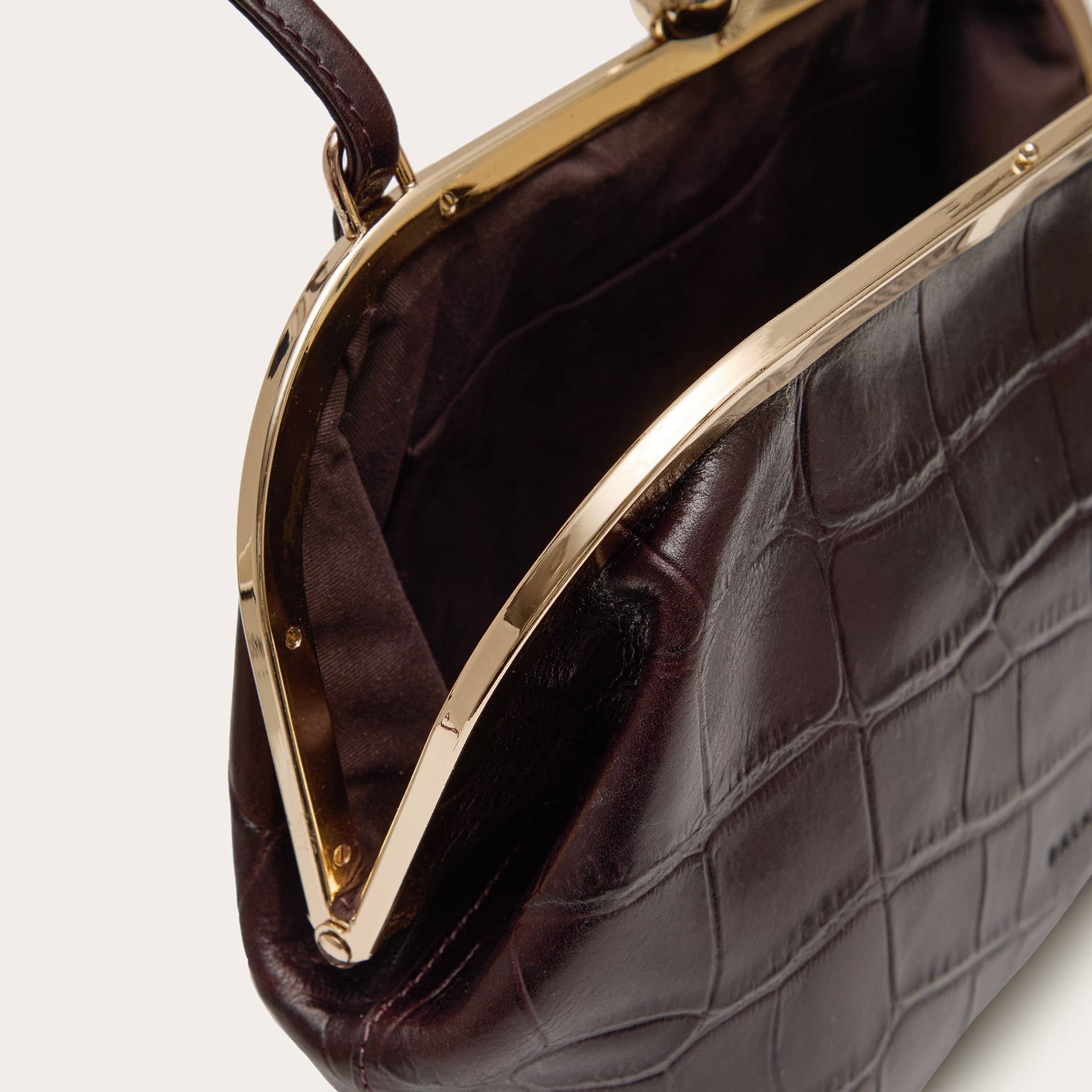 Sicily Bag in Brown Croco