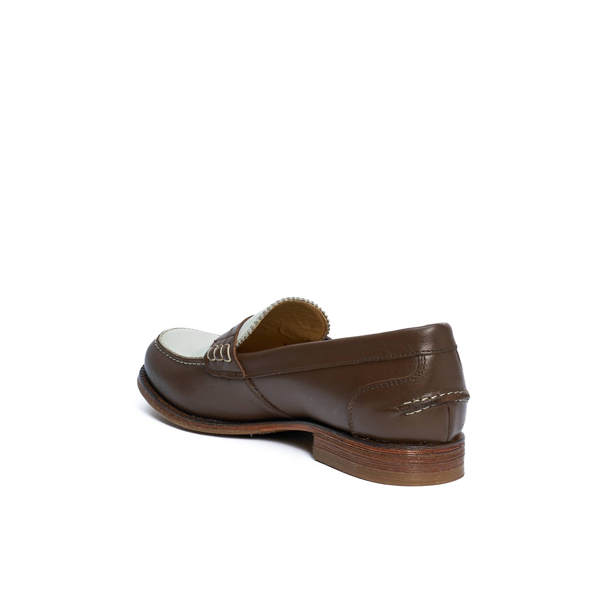 Brown & White Loafers