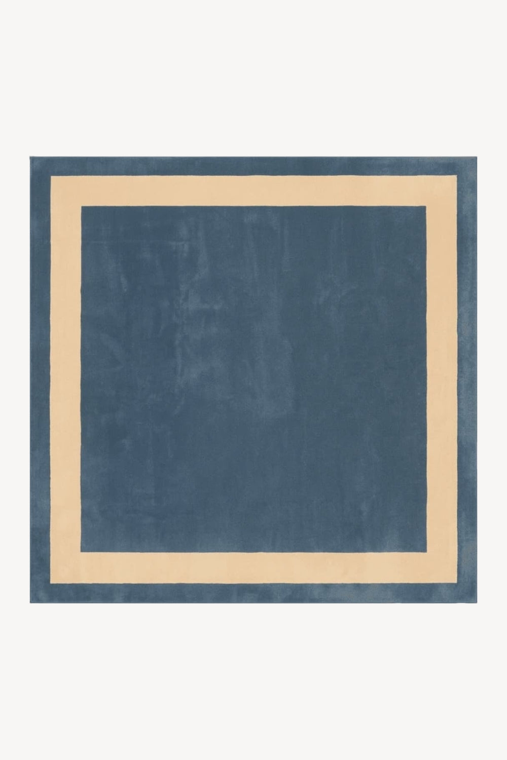 Blue and Cream Square Rug | 10x10 ft, Large Square Carpet