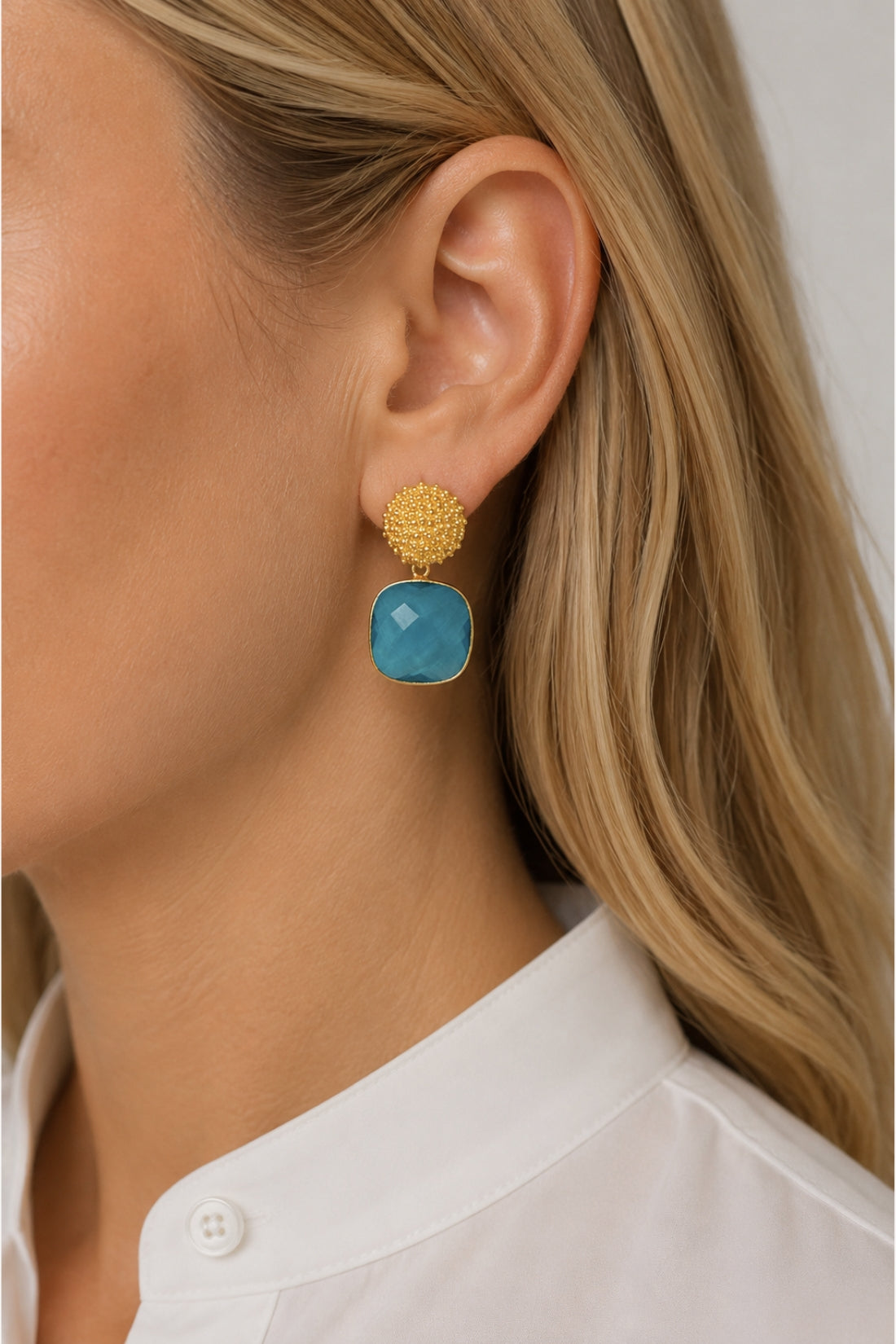 Abbott Blue Topaz Earrings