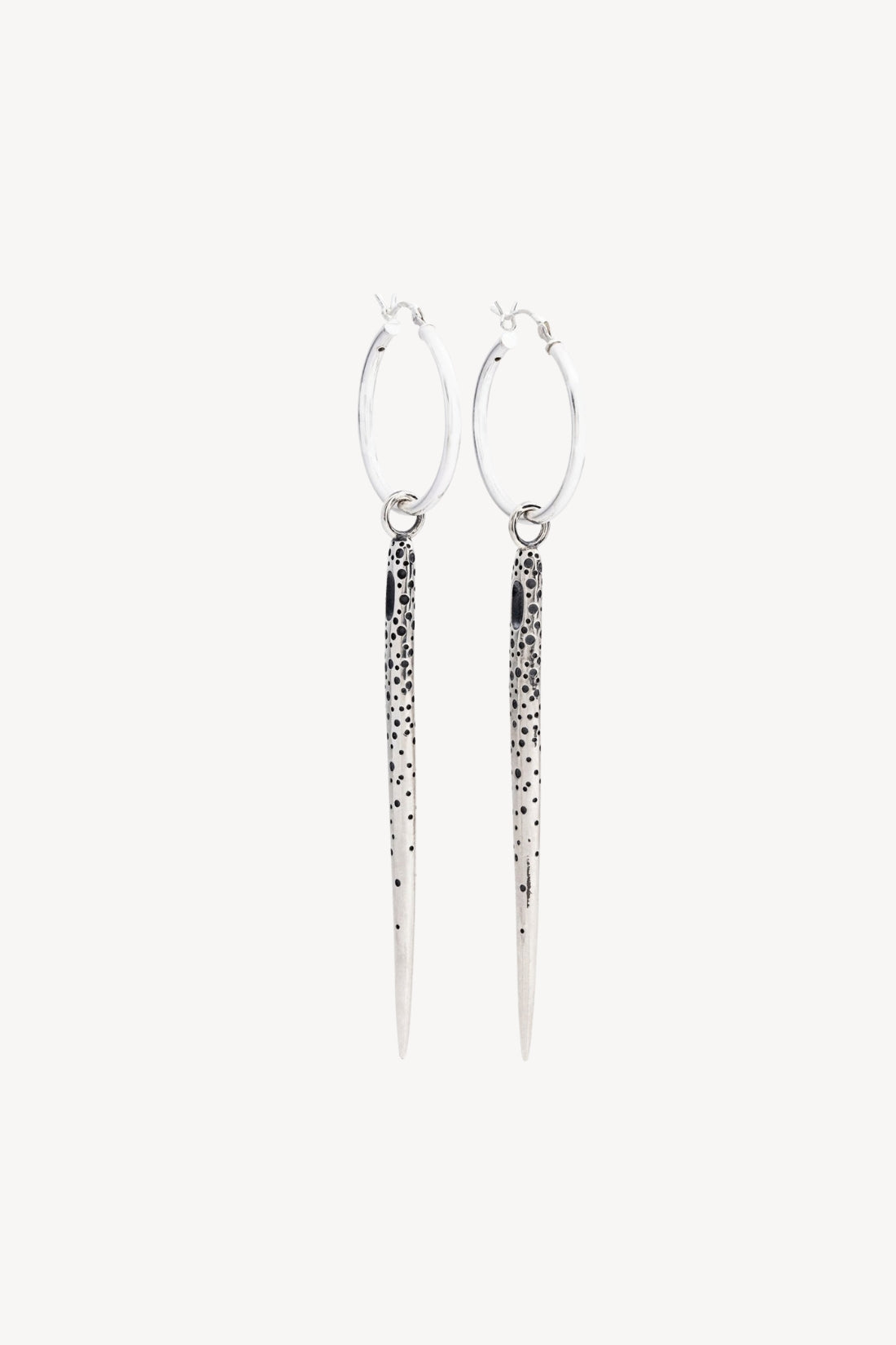 Carmen Shiny Needle Hoop Earrings
