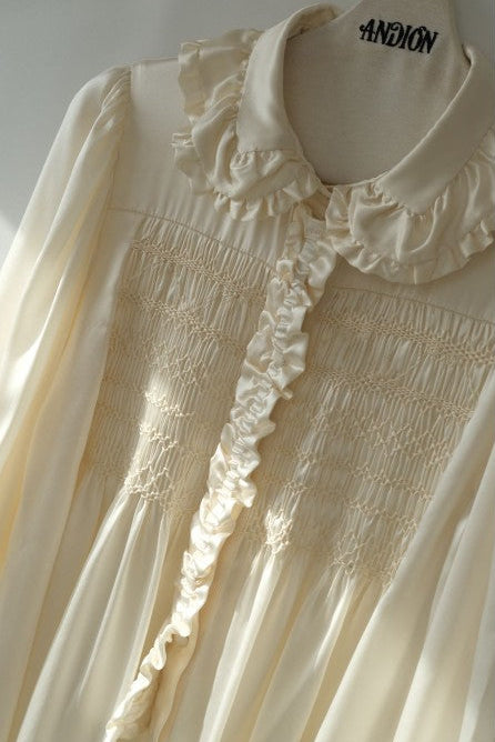 CORNELIA BLOUSE satin natural silk