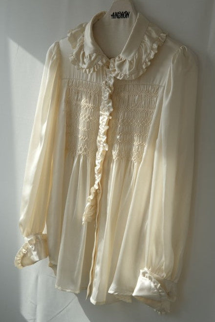 CORNELIA BLOUSE satin natural silk