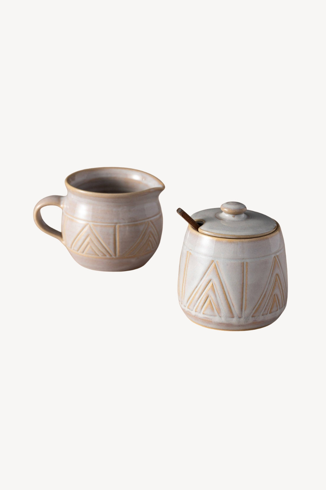 Mountain Peaks Ceramic Cream and Sugar Set