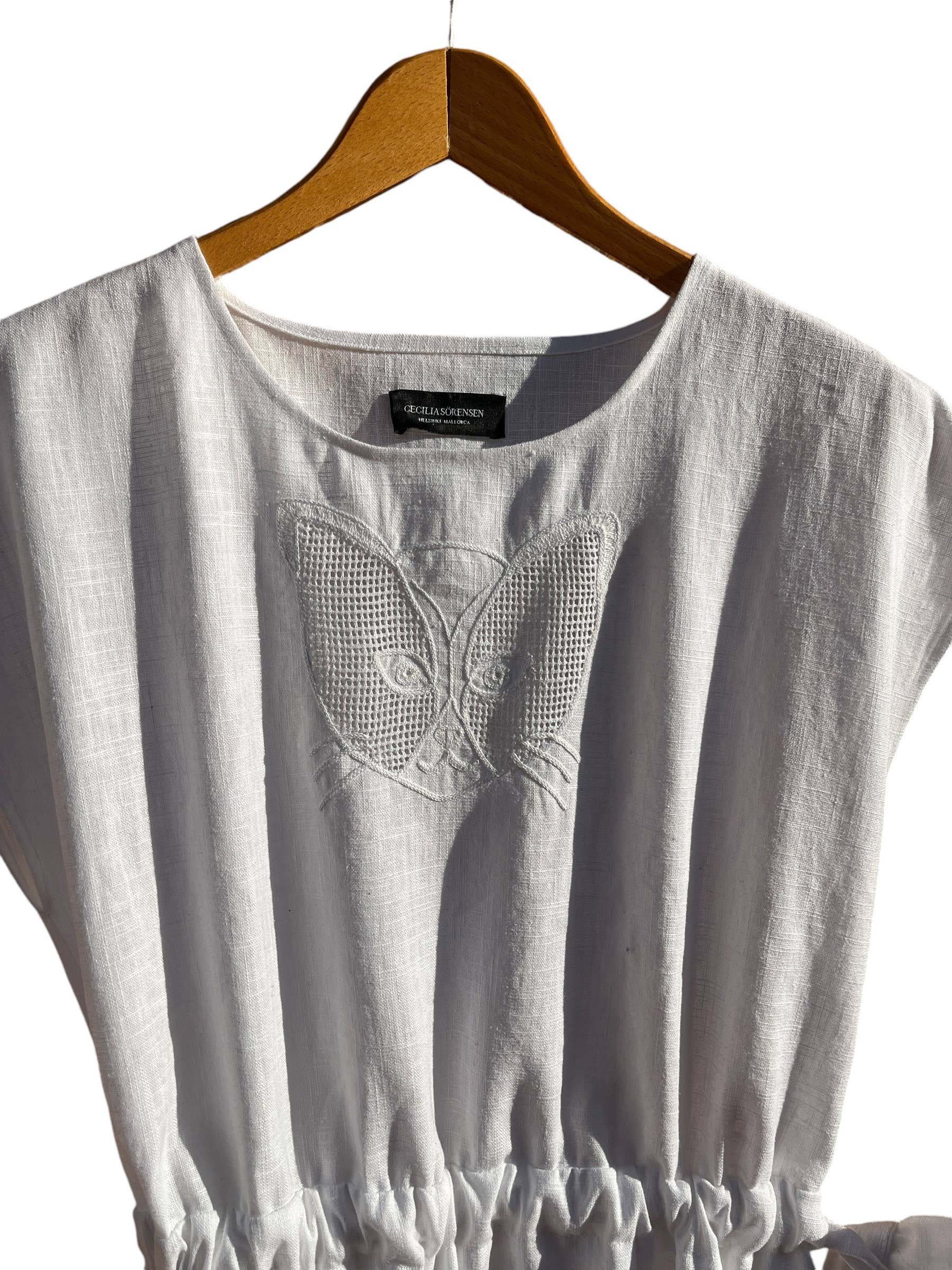 Corisia Hand-Embroidered Organic Linen Dress